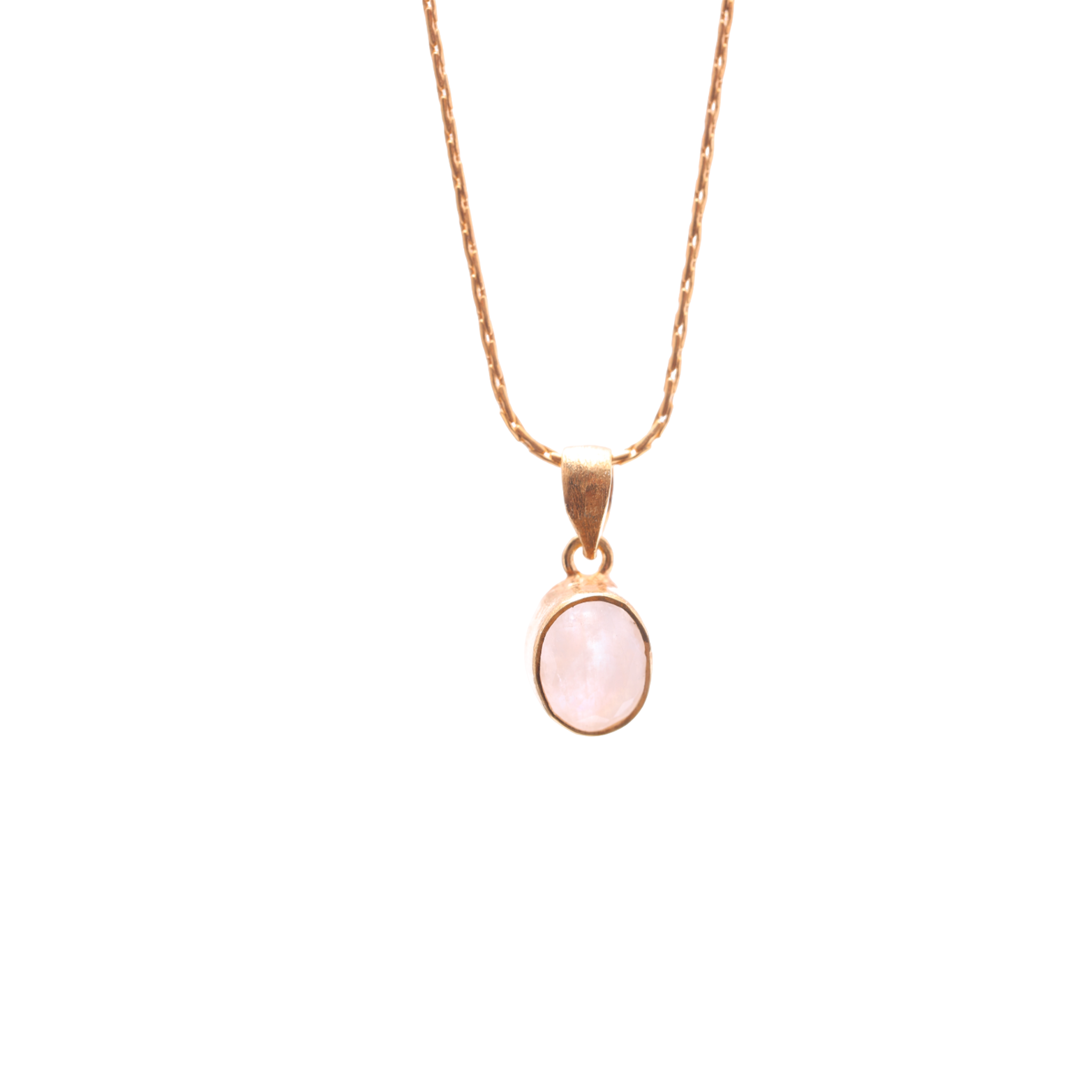 Mini Soul Pendant — Oval — Rose Quartz