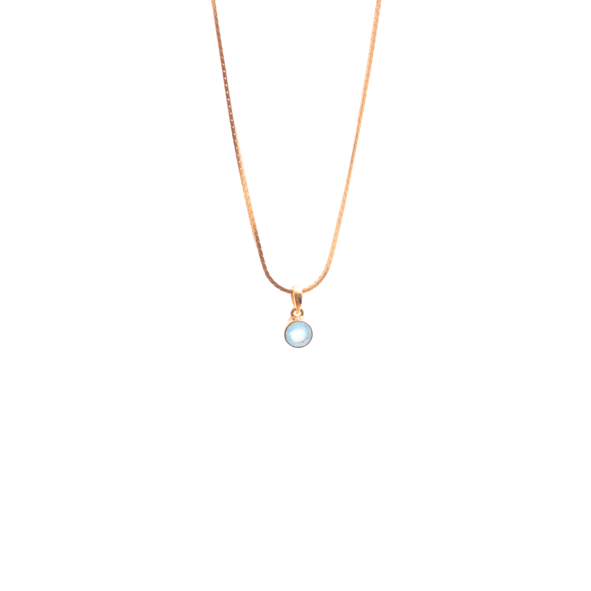 Small circle Pendant - Chalcedony