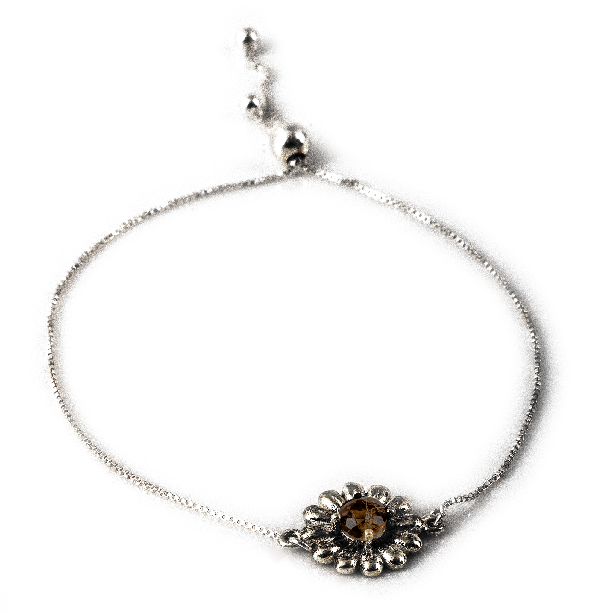 Flower Chain - Smokey Quartz