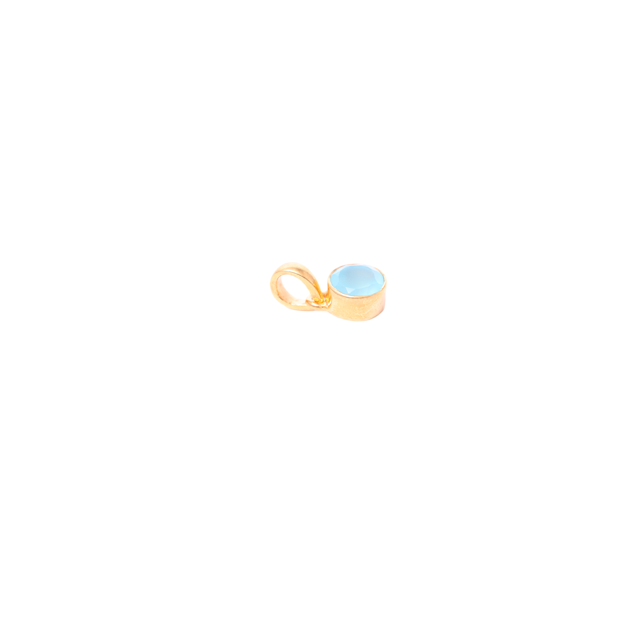 Small circle Pendant - Chalcedony