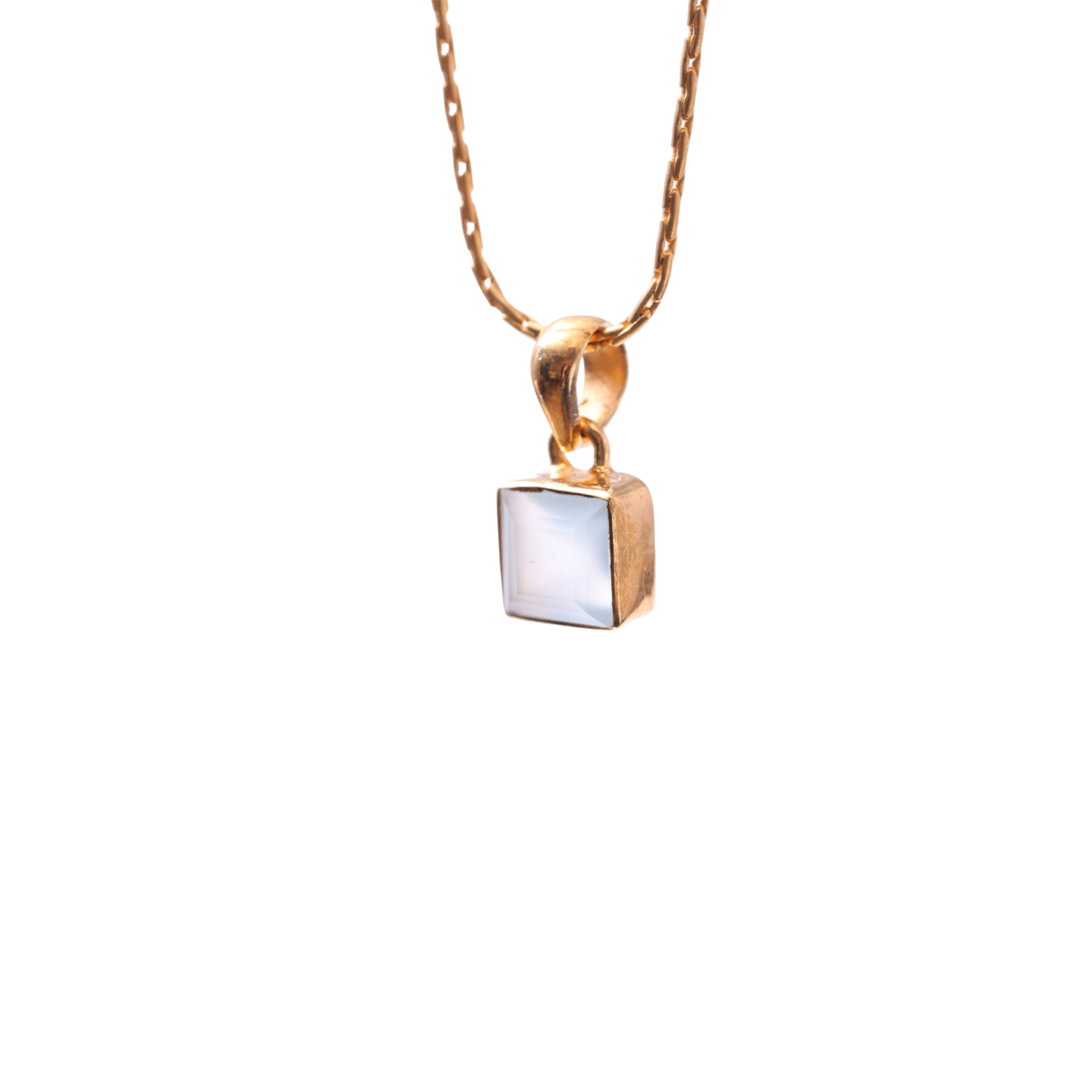 Small Square Pendant - Moonstone