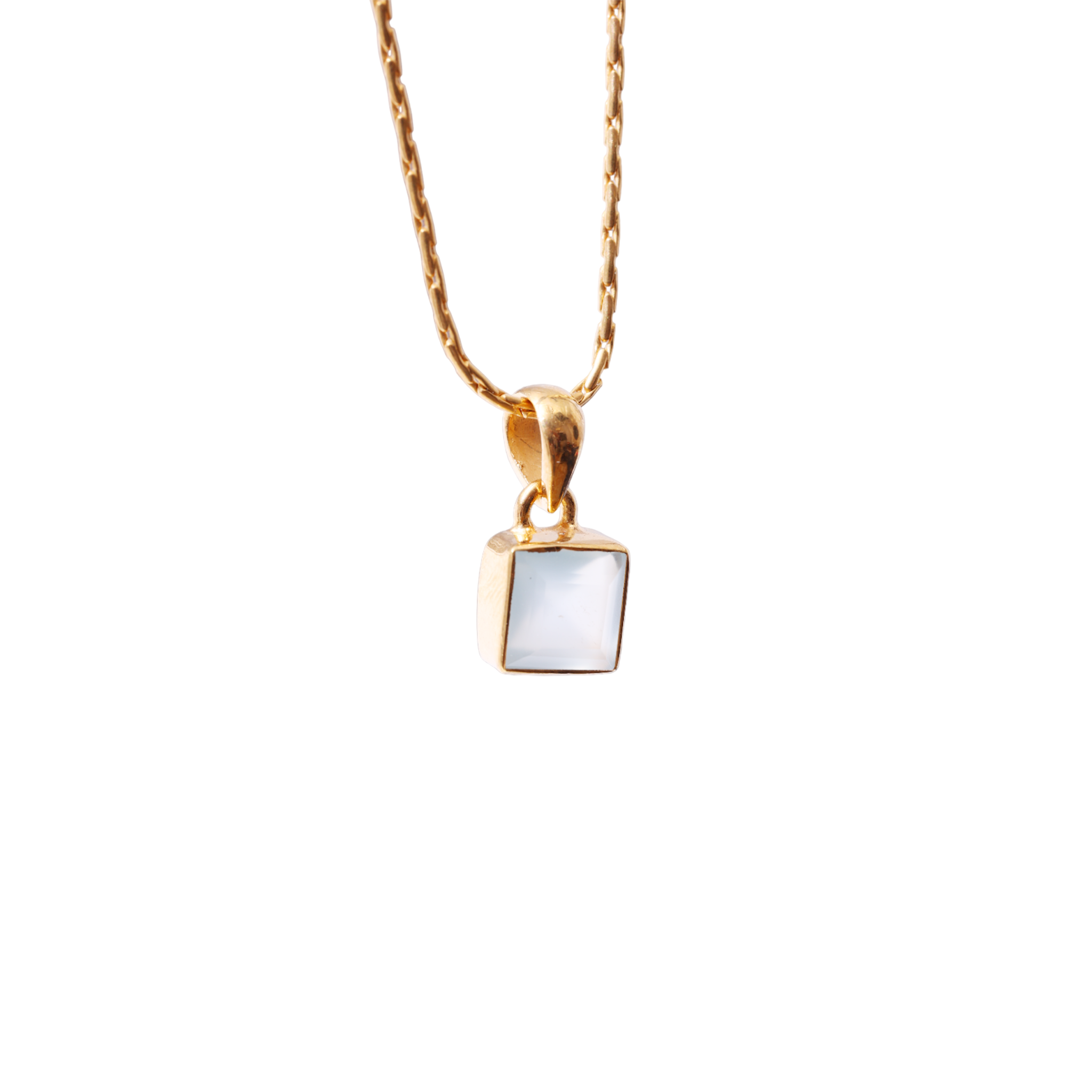 Mini Soul Pendant — Square — Moonstone