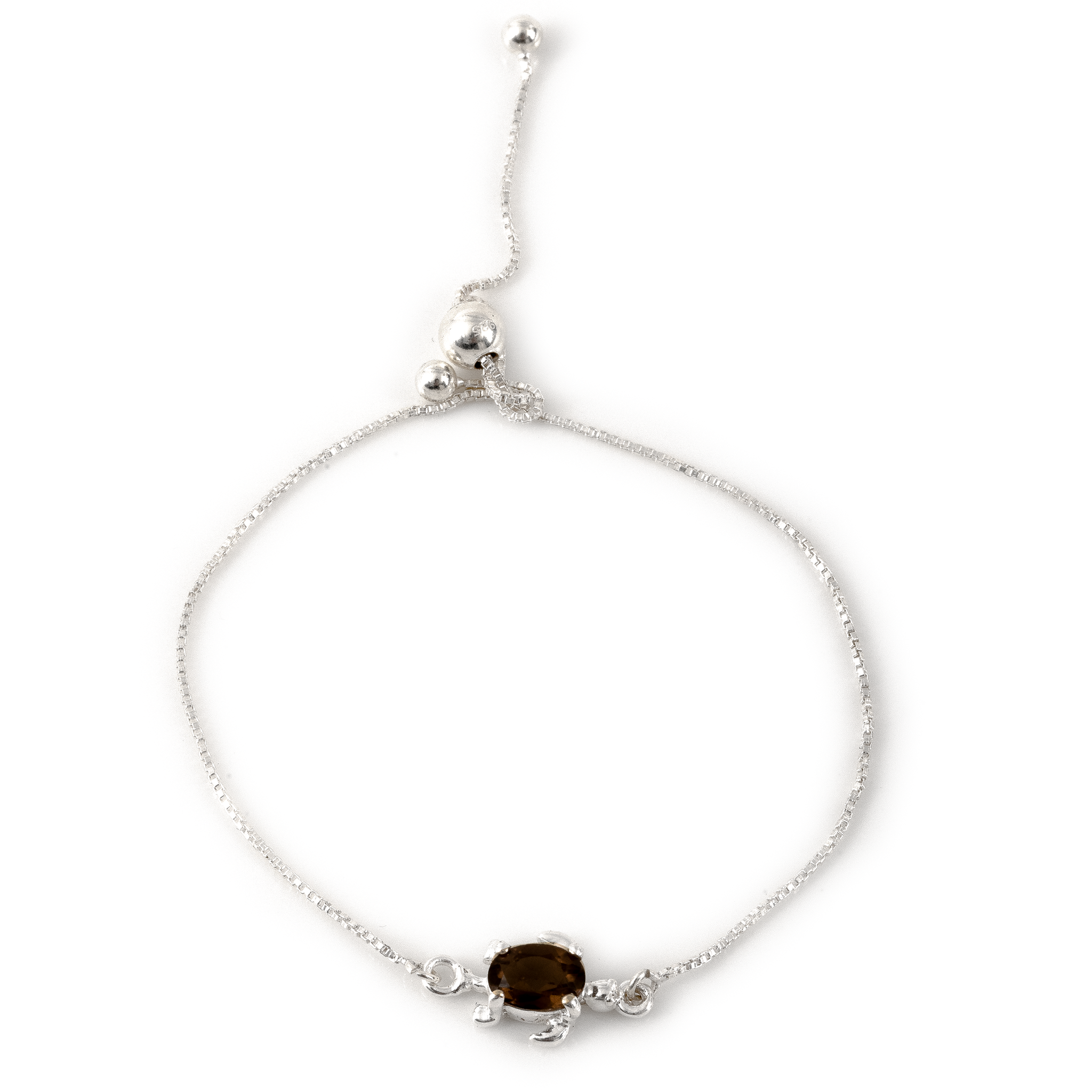 Turtle Bracelet - Smokey Quartz