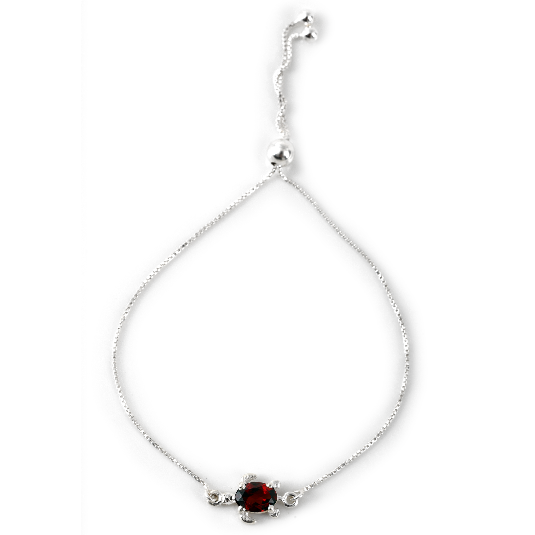 Turtle Bracelet - Garnet