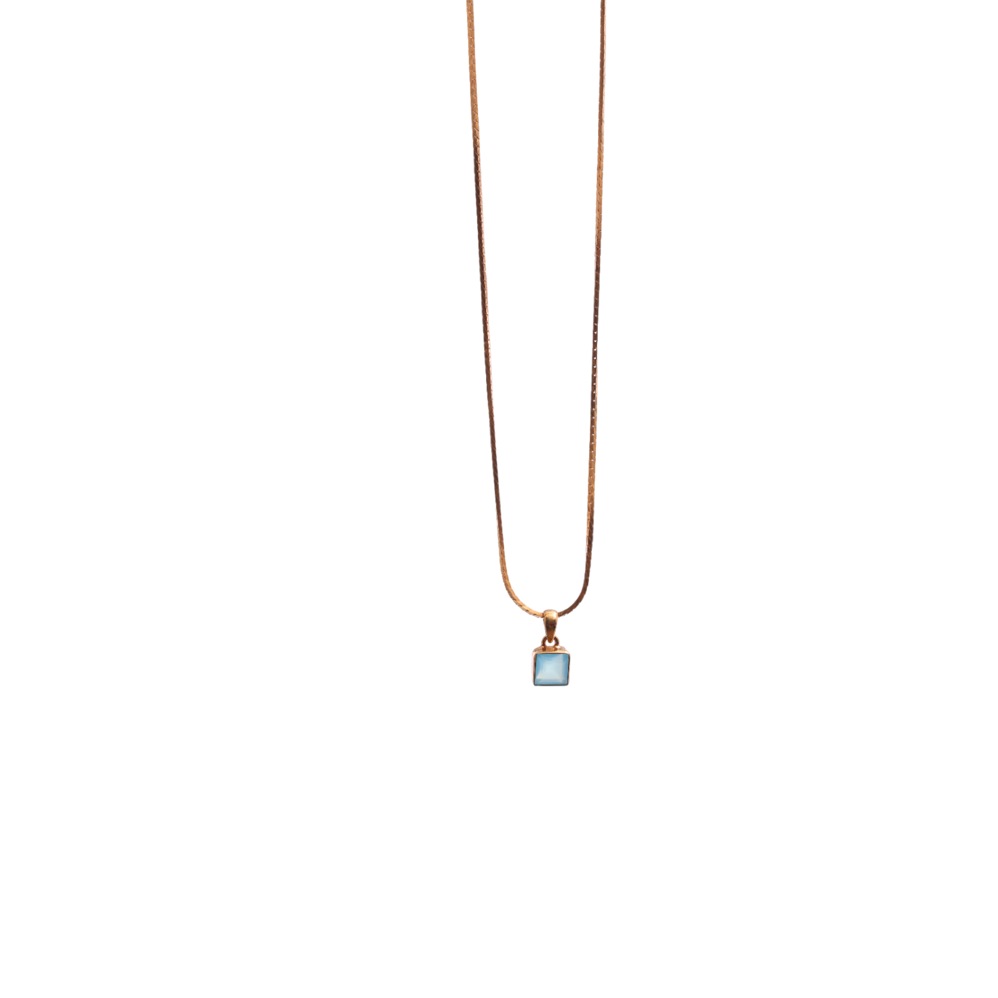 Mini Soul Pendant — Square — Chalcedony
