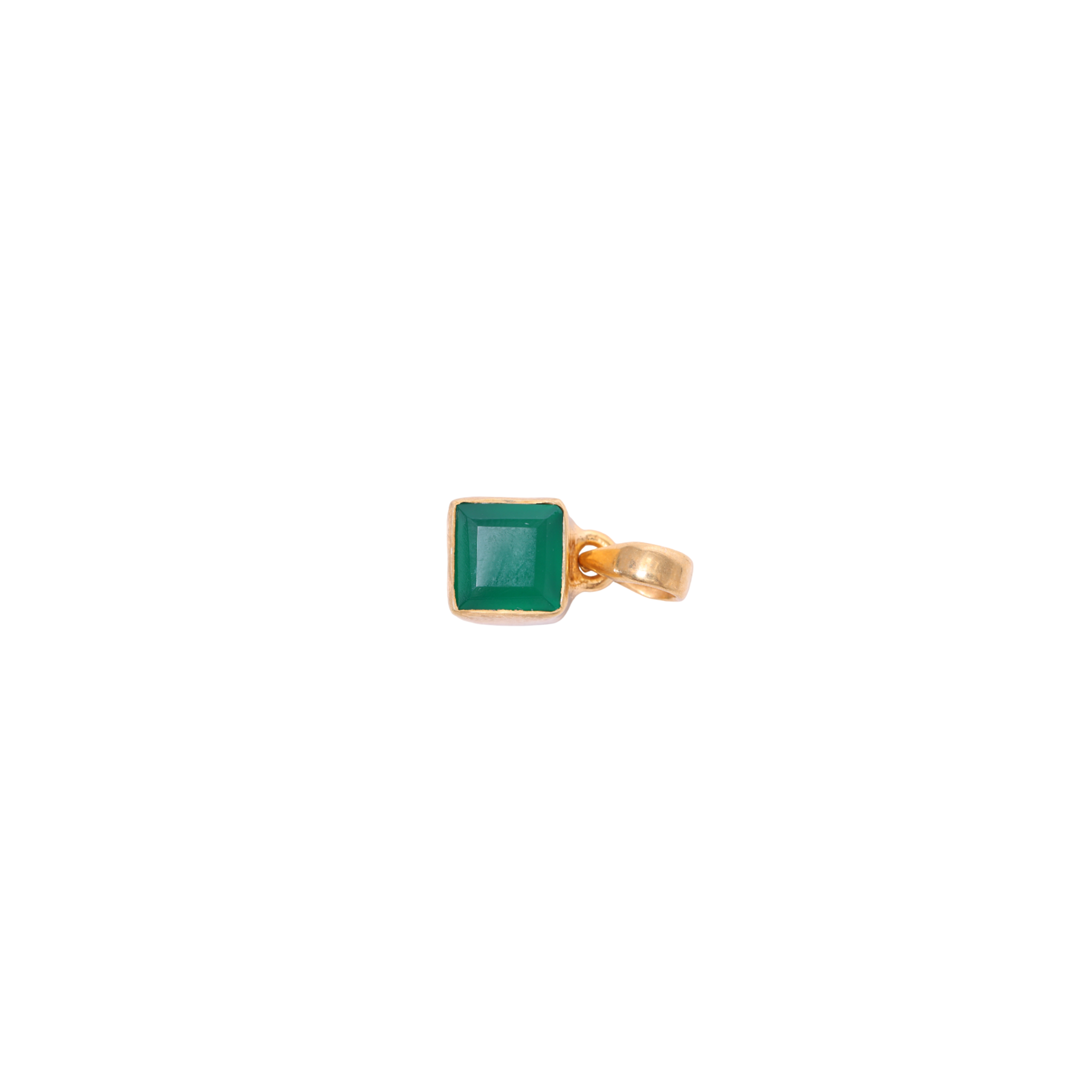 Small Square Pendant - Emerald
