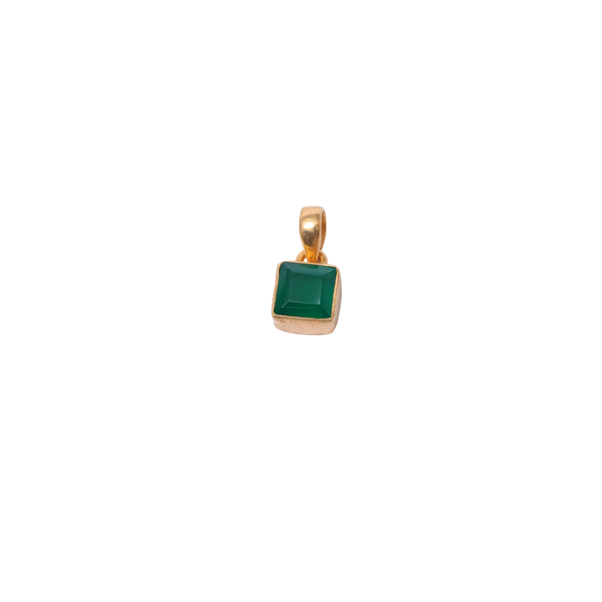 Mini Soul Pendant — Square — Emerald