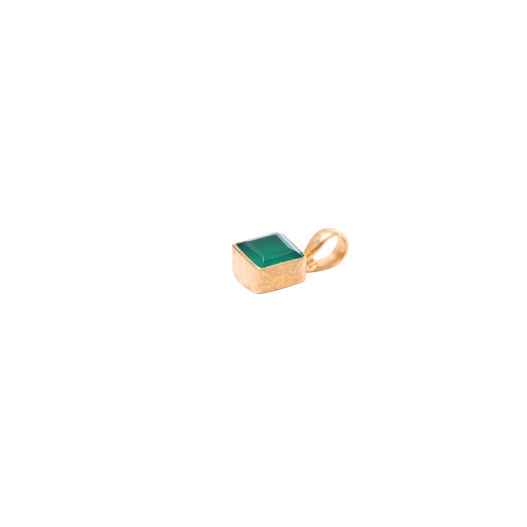 Small Square Pendant - Emerald