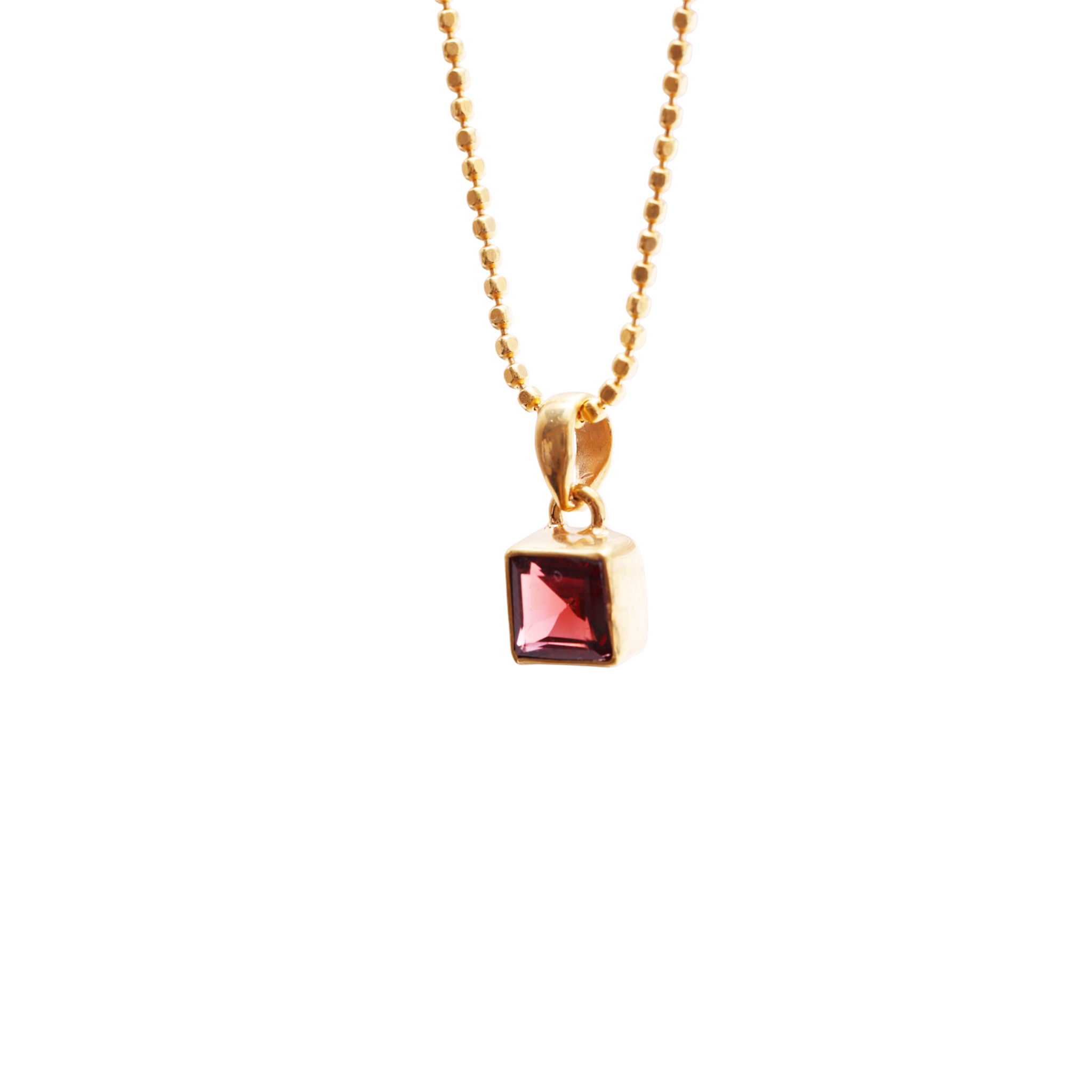 Mini Soul Pendant - square -   Ruby