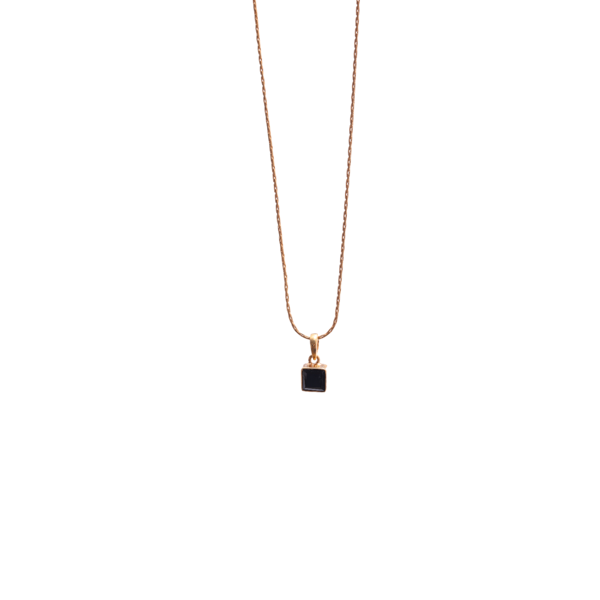 Mini Soul Pendant — Square — Black Onyx