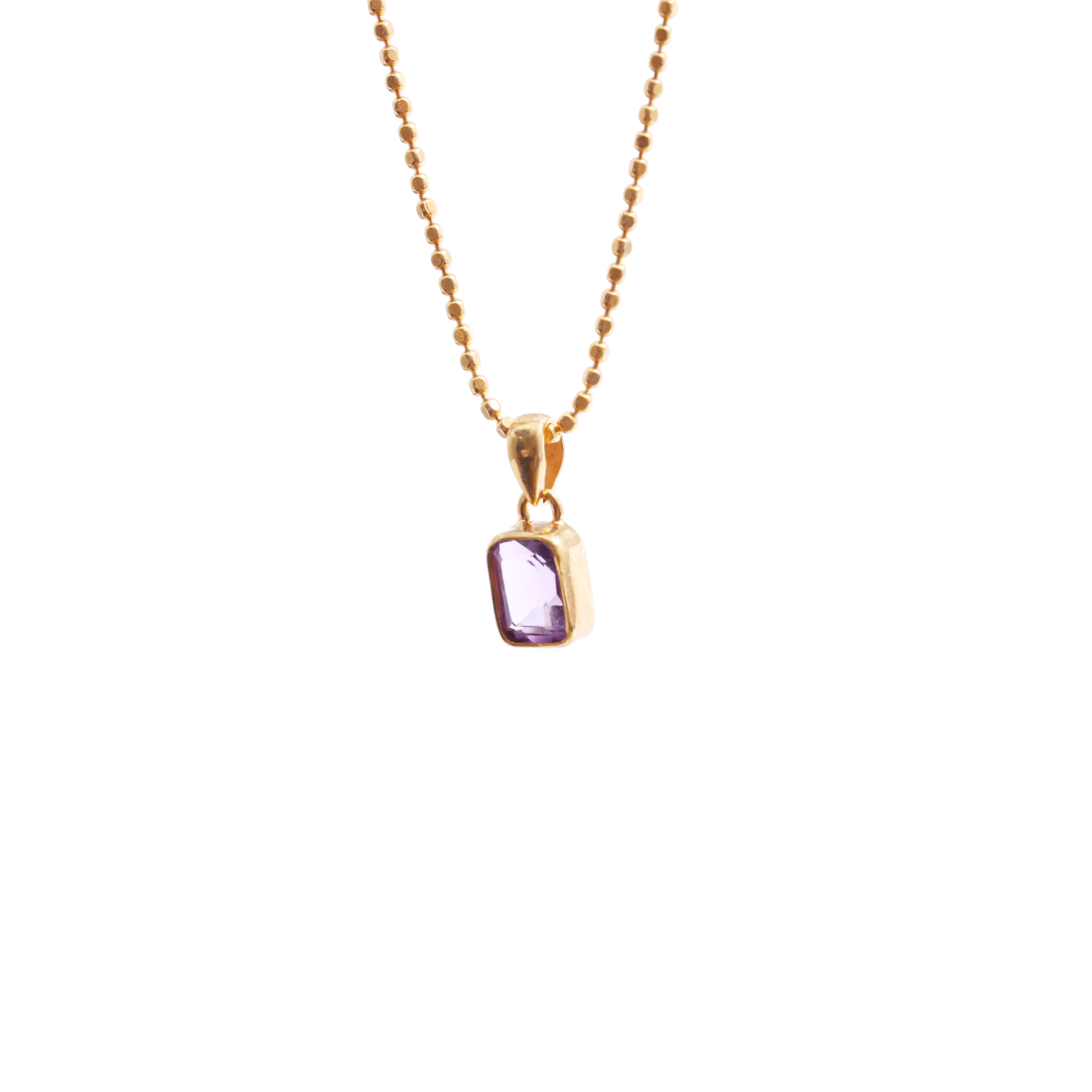 Amethyst Muse Pendant — Mini Rectangle