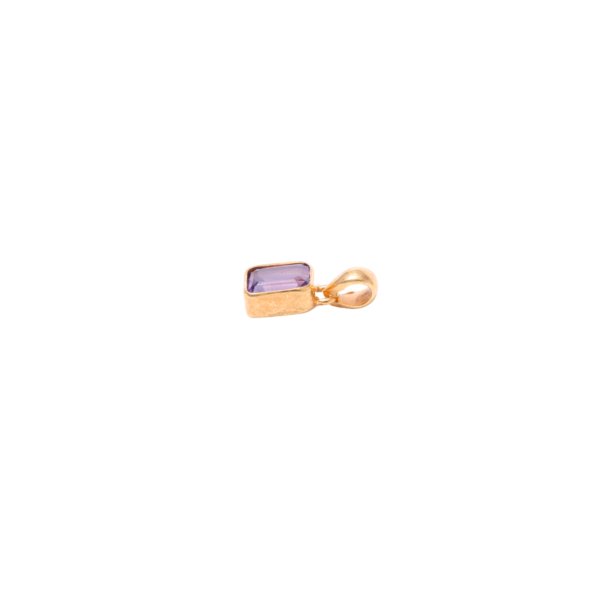 Small Rectangle Pendant - Amethyst