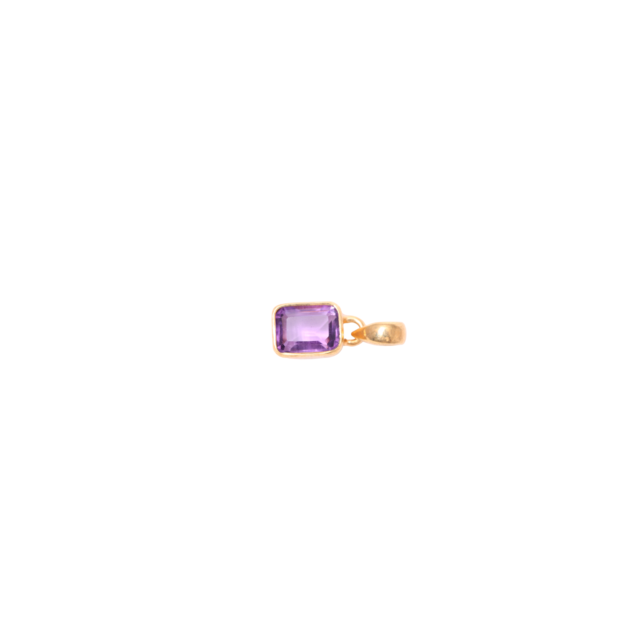 Small Rectangle Pendant - Amethyst