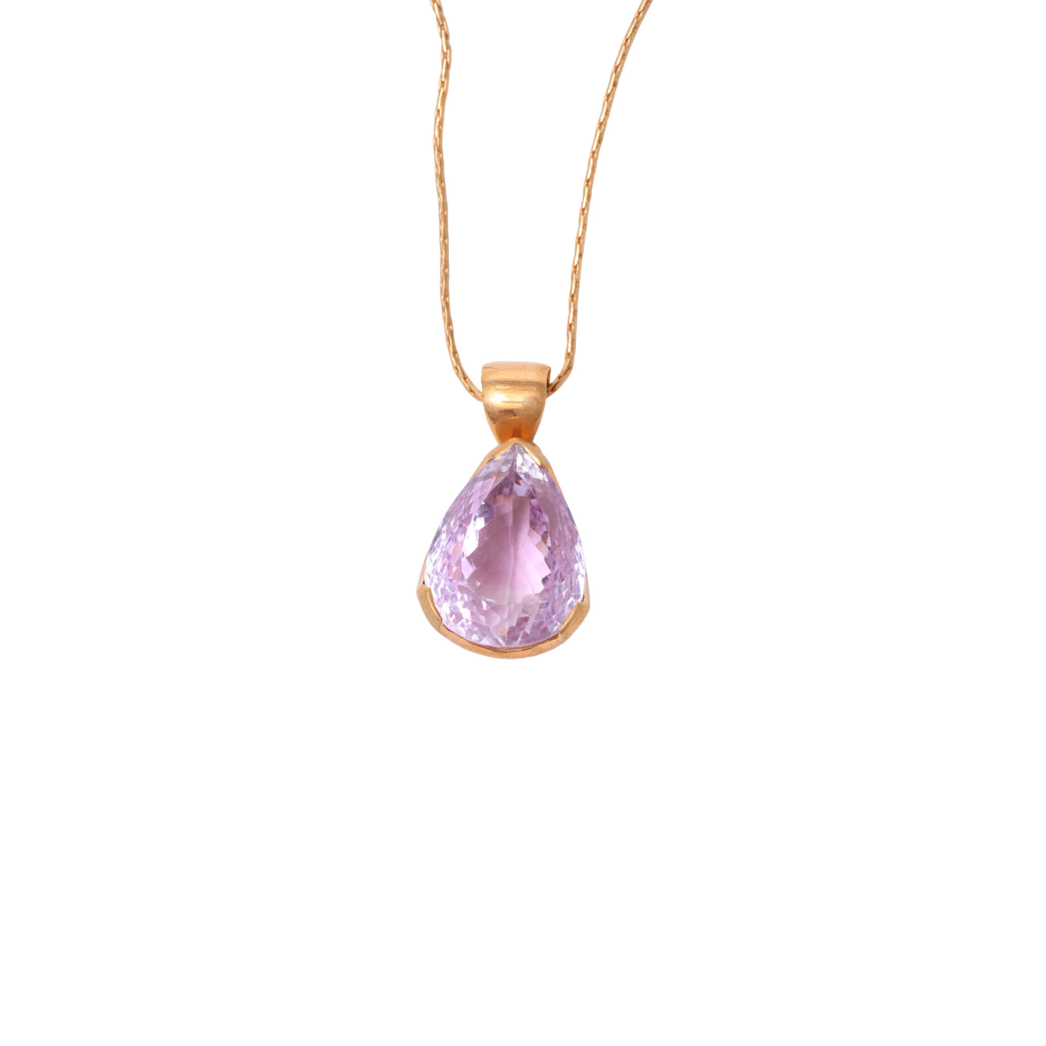 Amethyst Basic Pendant - Drop shaped