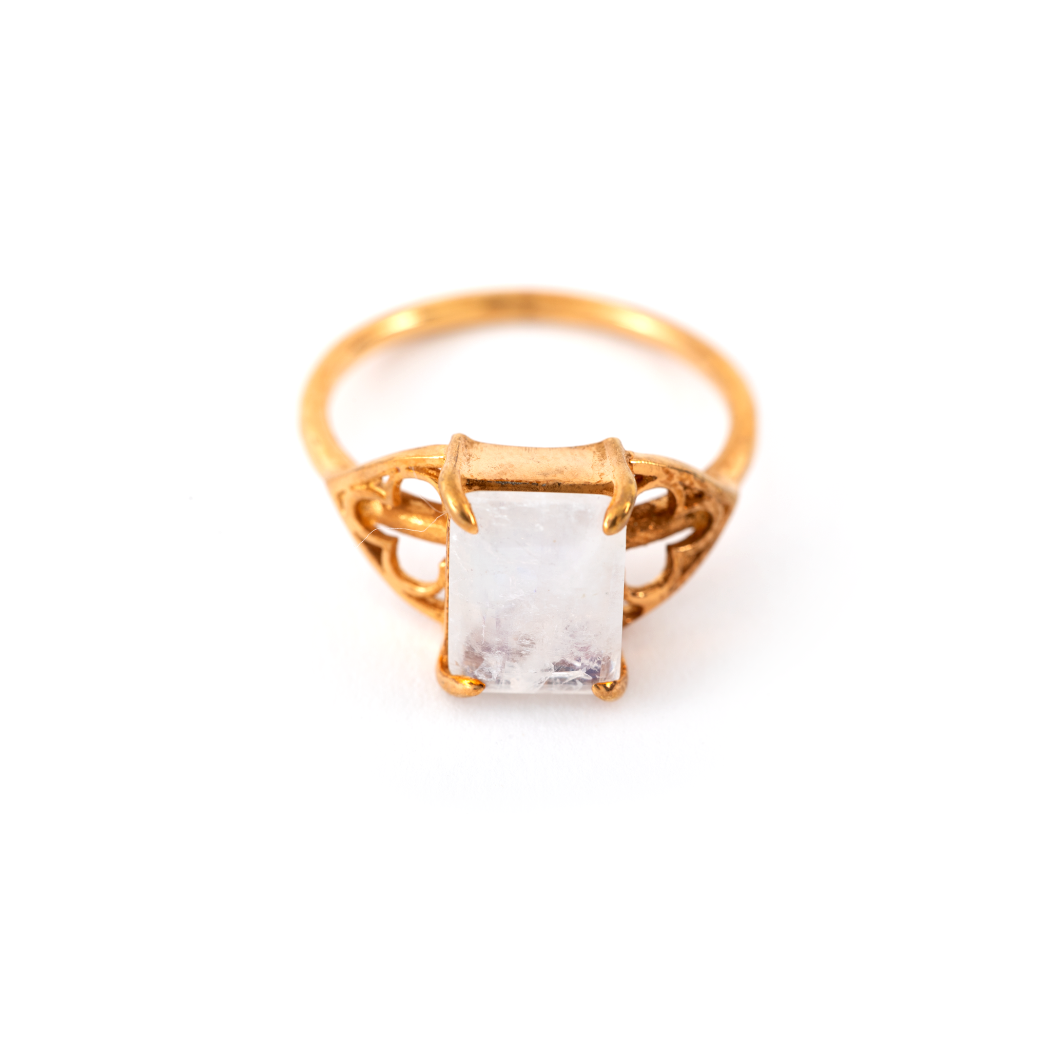 Rectangular Stone   - Rainbow Moonstone