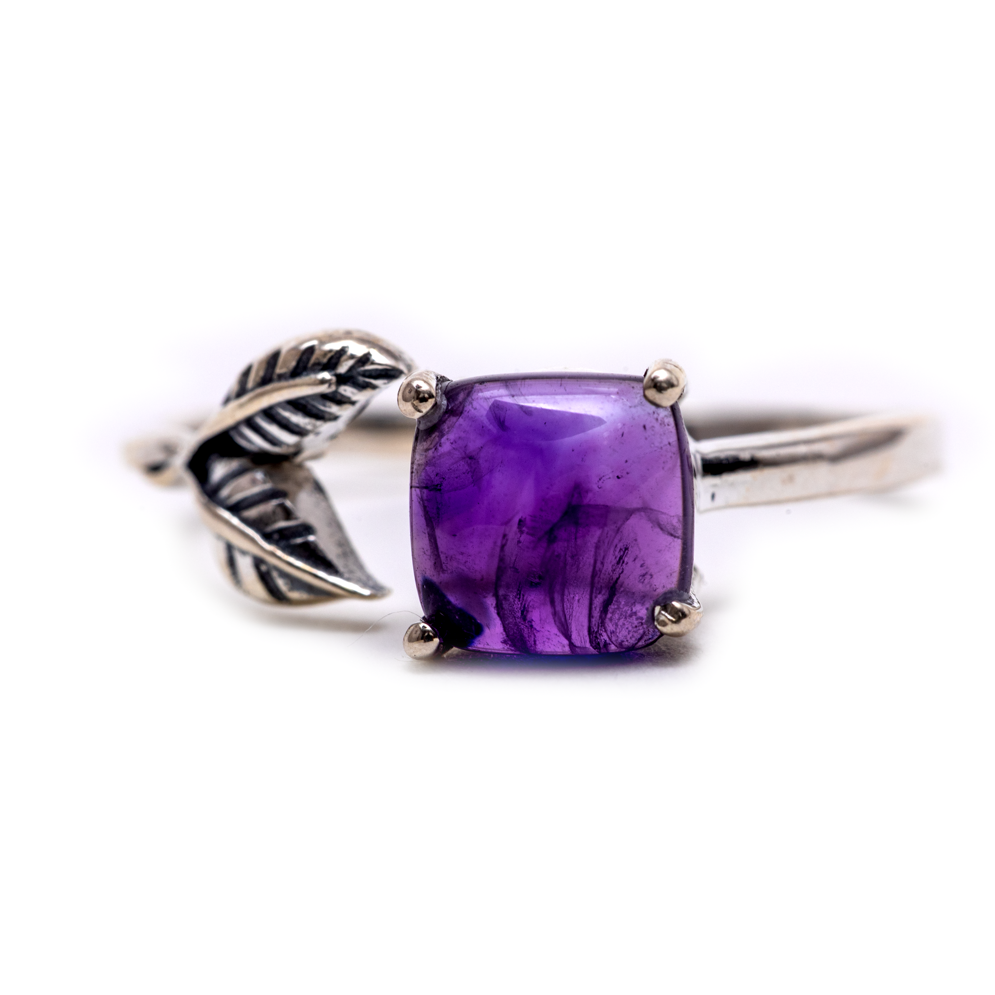 Leaf Ring - Amethyst