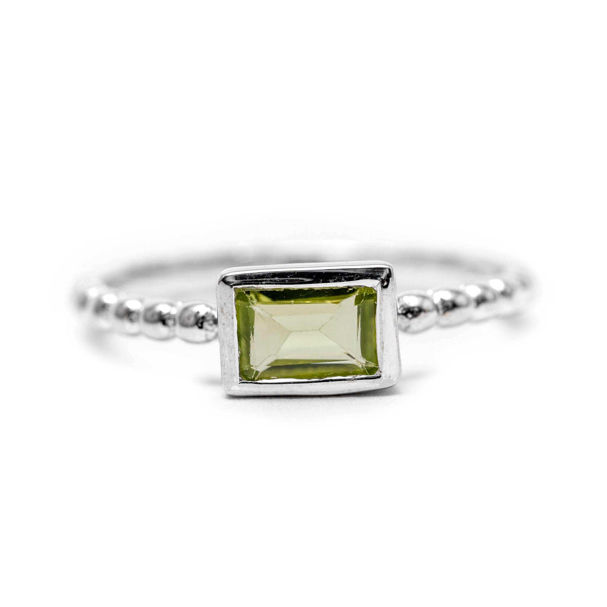 Geometrical Rectangle Gem - Peridot