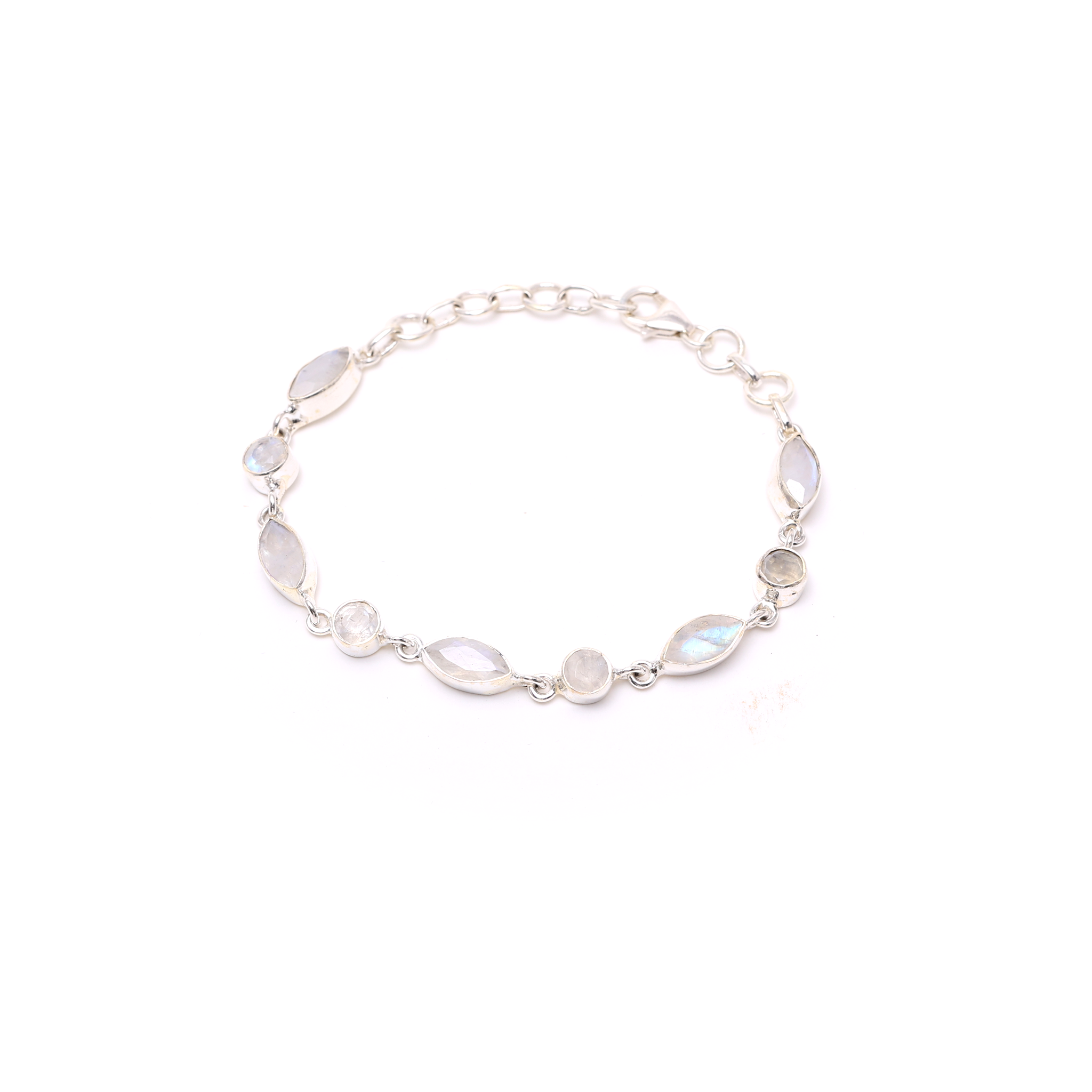 Round Beads And Chain - Aquamarine