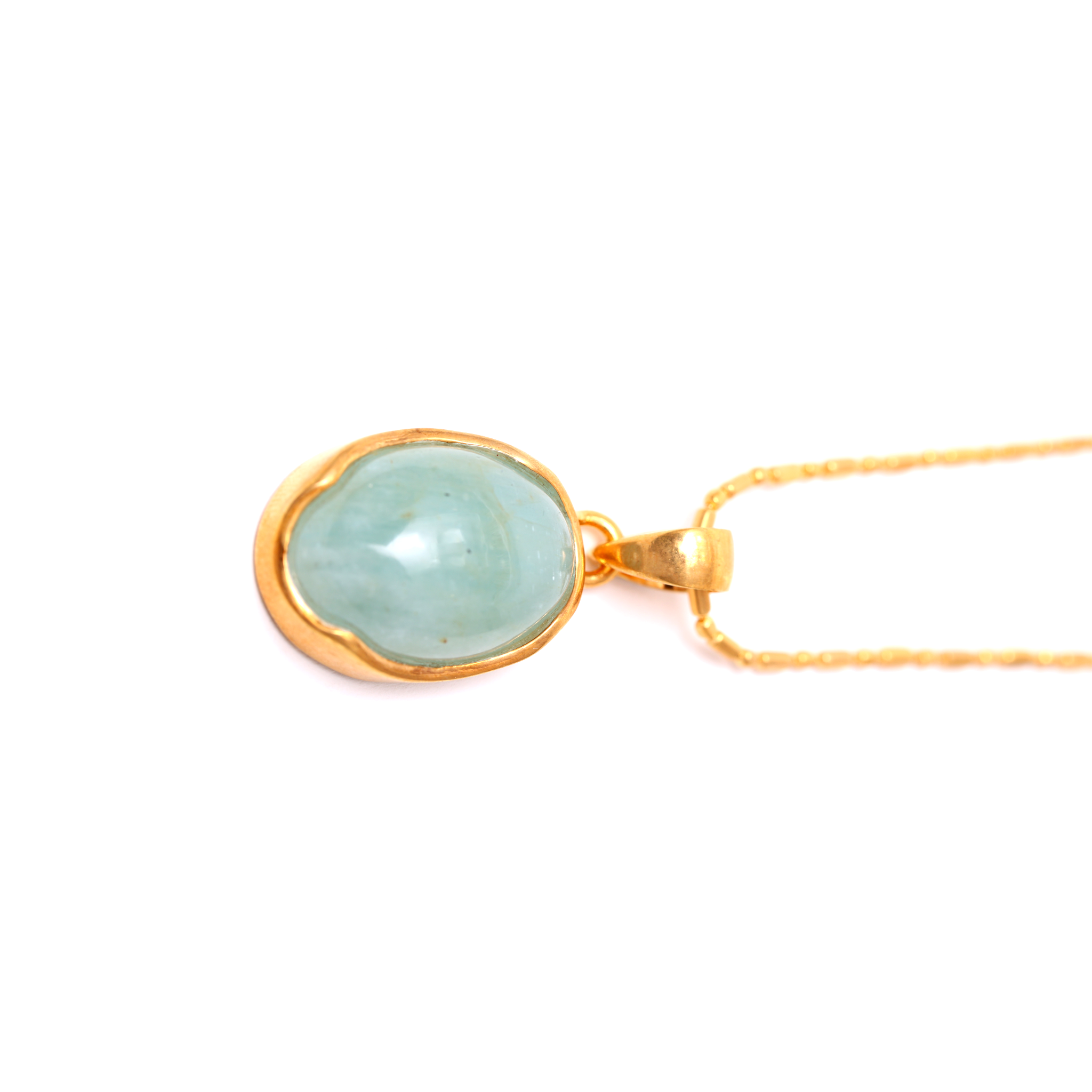 Chalcedony Pendant - Oval Shaped