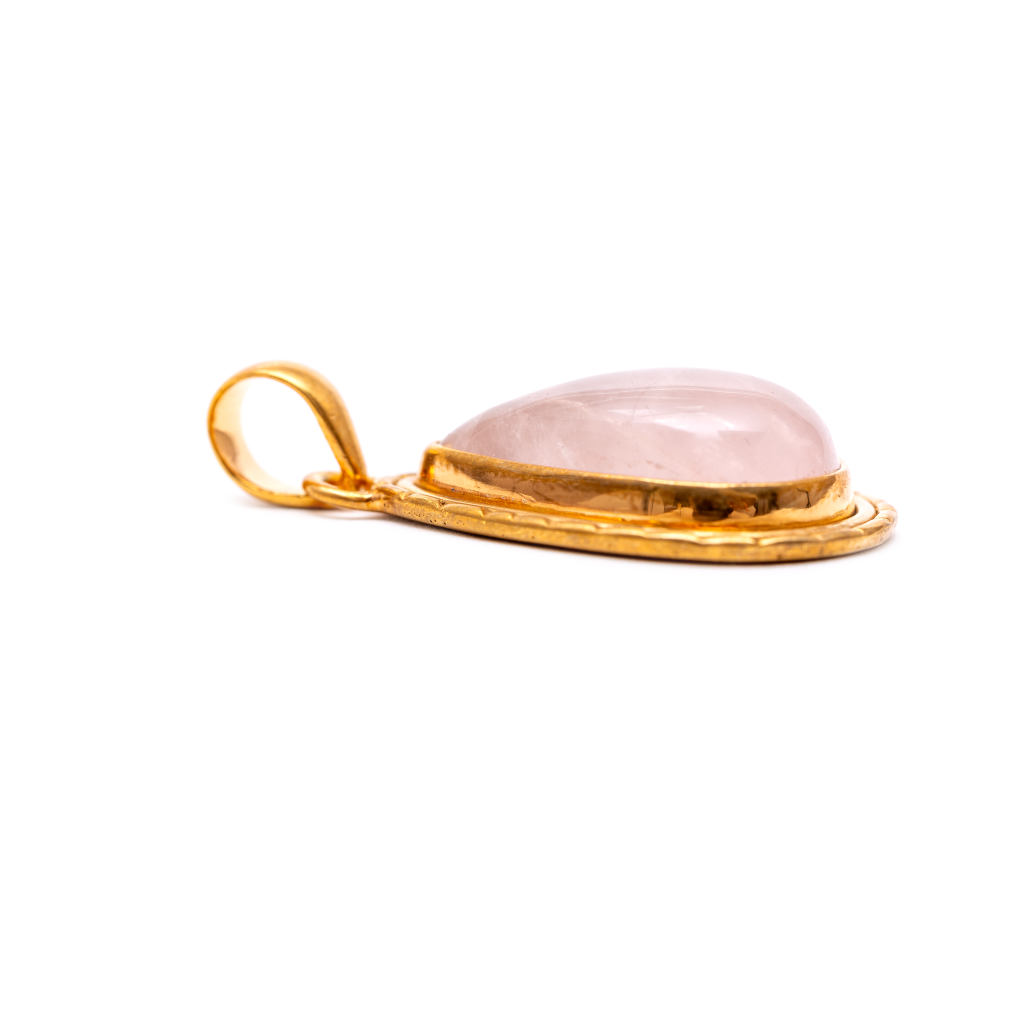 Rose Quartz Pendant - Triangle shaped