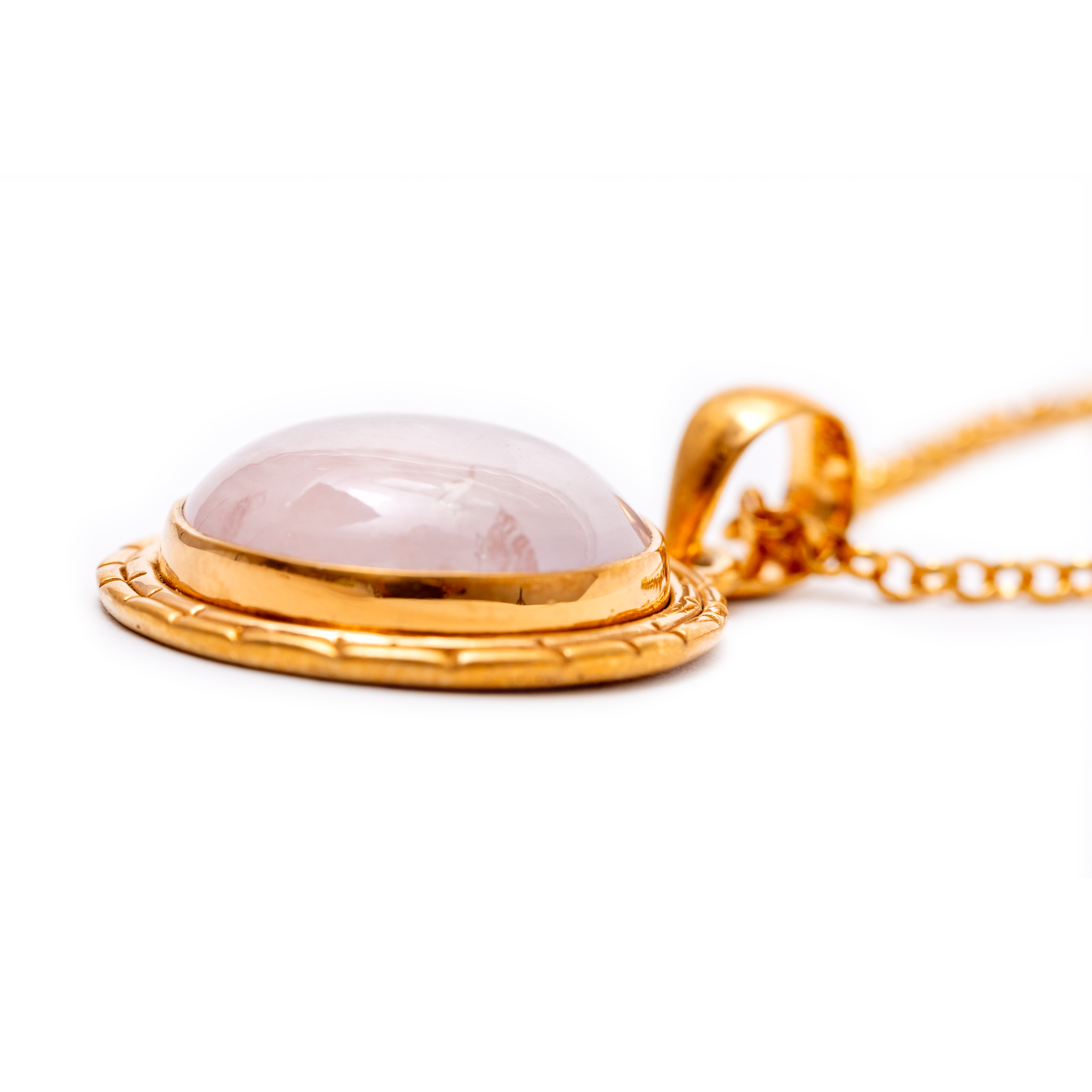 Circle with Design - Rose Quartz