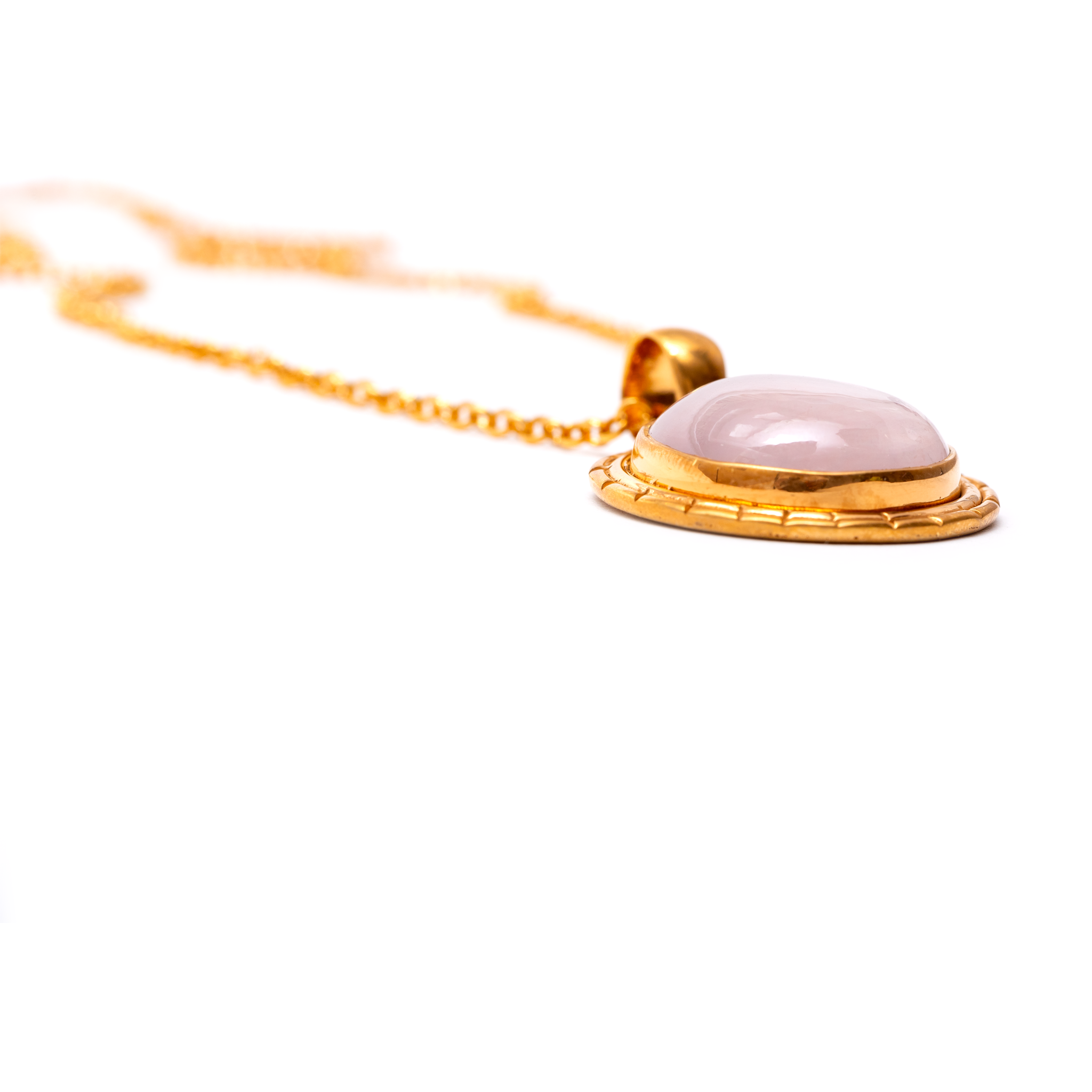 Circle with Design - Rose Quartz