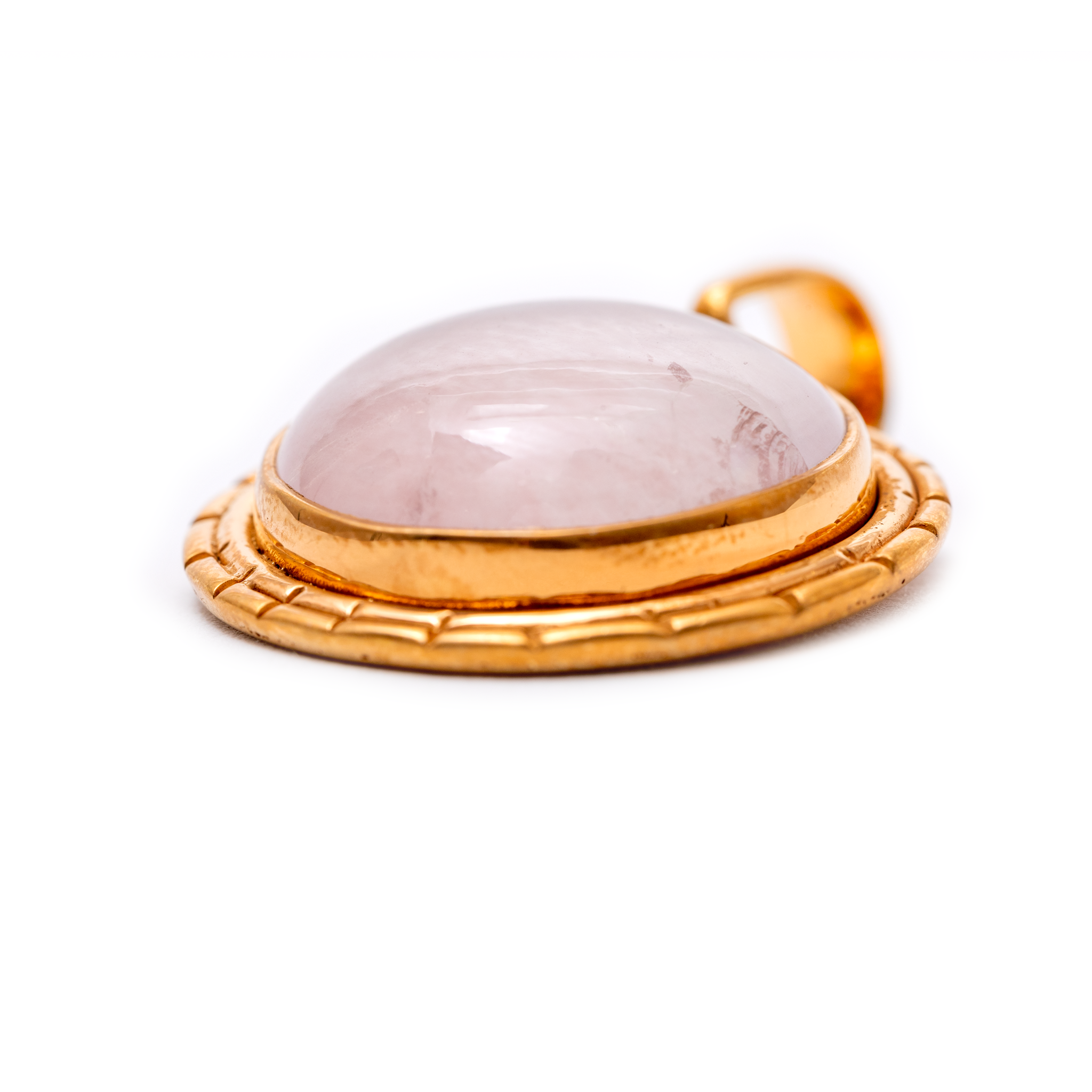 Circle with Design - Rose Quartz