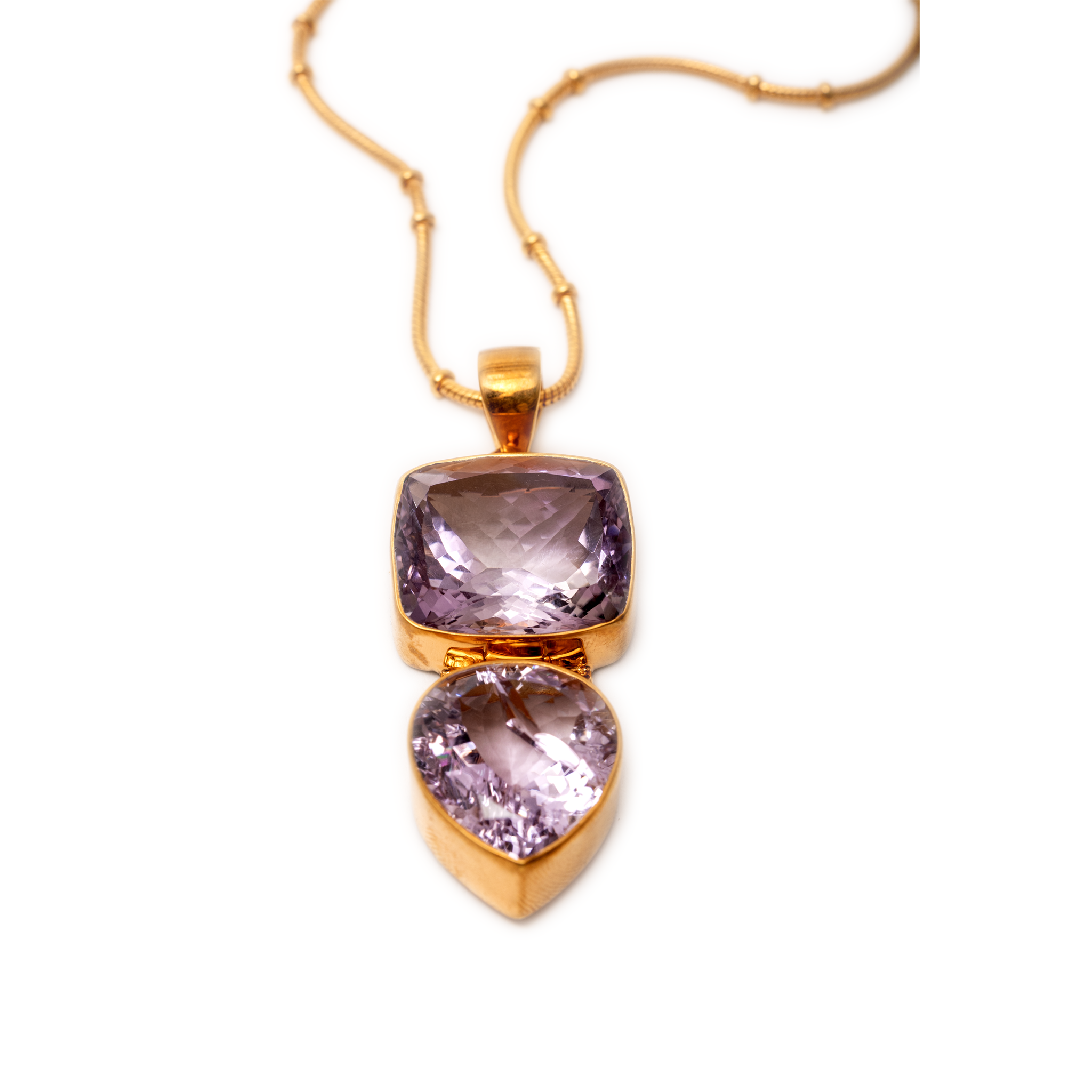 Amethyst Muse Pendant — Botanical Drop