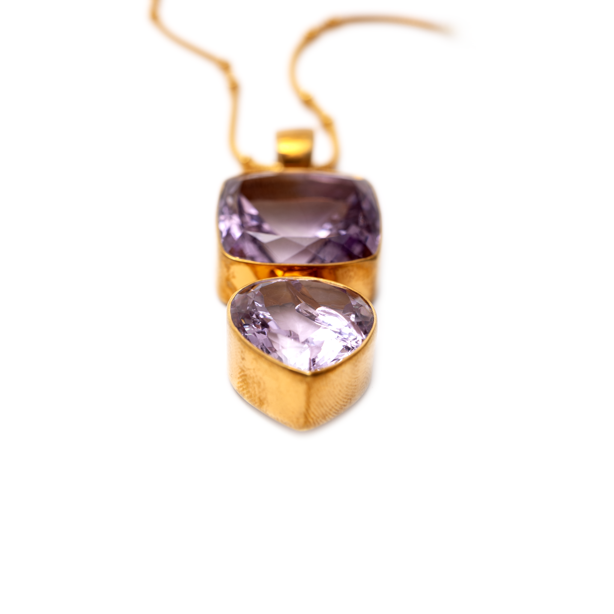 Amethyst Allure Pendant - Stone and Drop