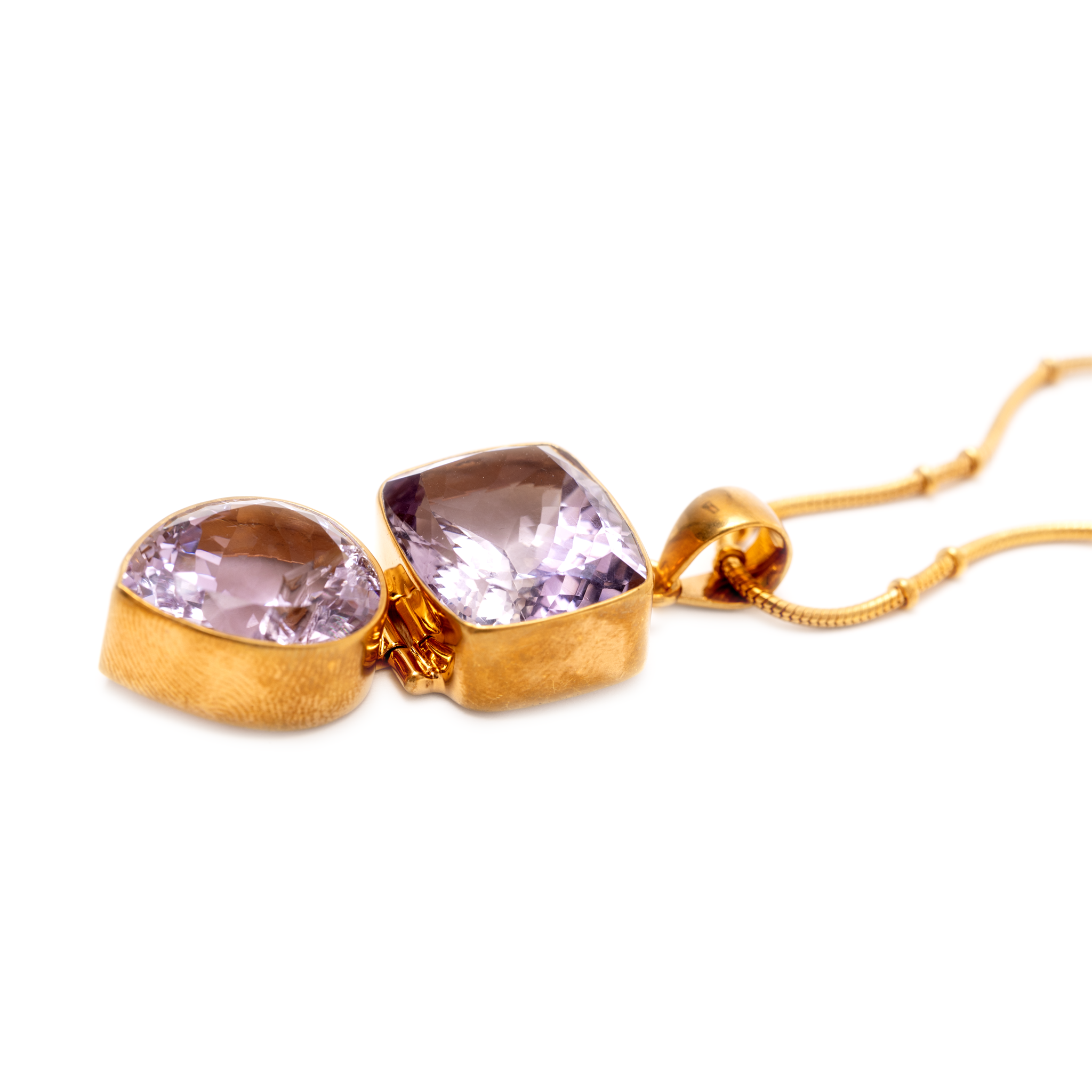 Amethyst Allure Pendant - Stone and Drop