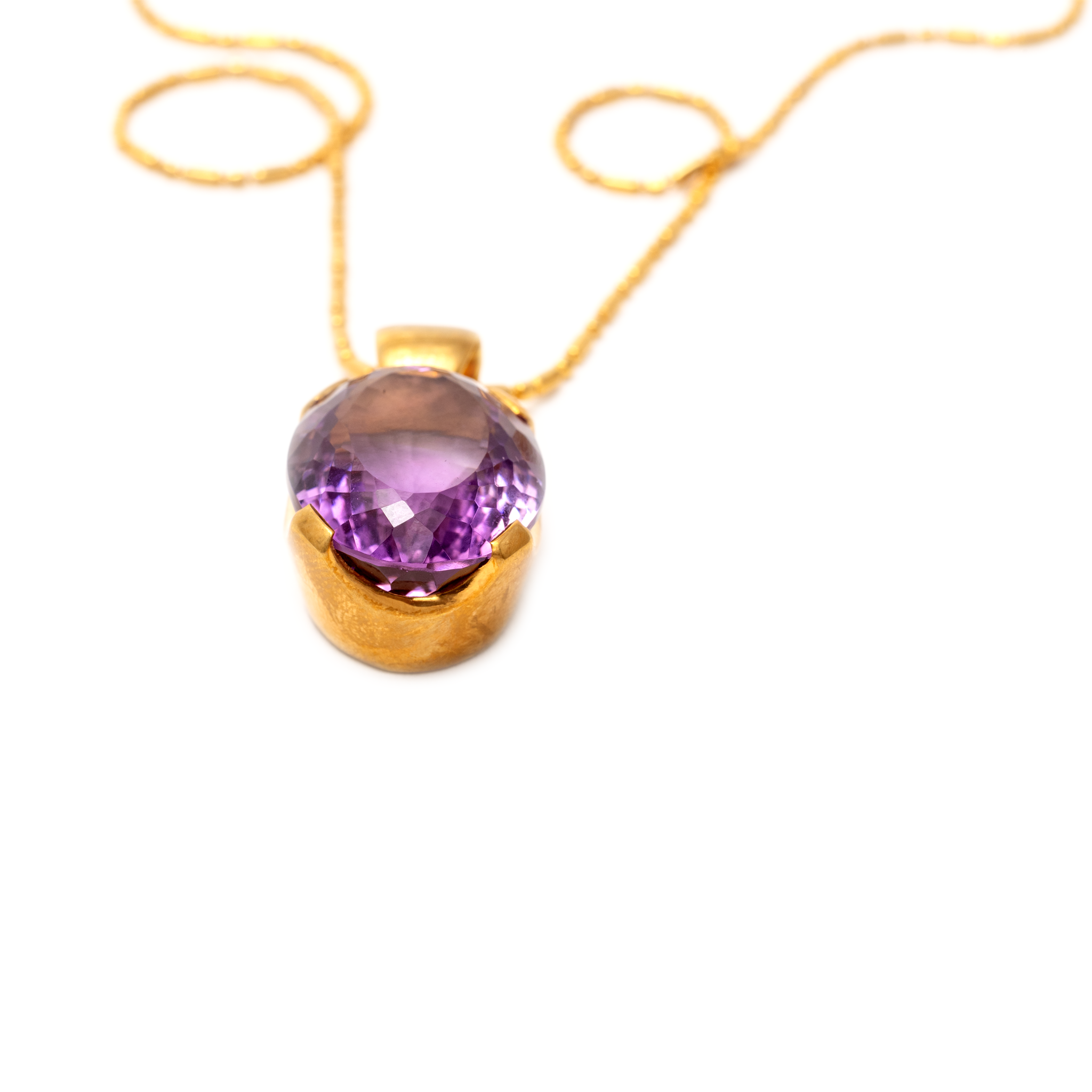 Amethyst Basic Pendant - Oval shaped