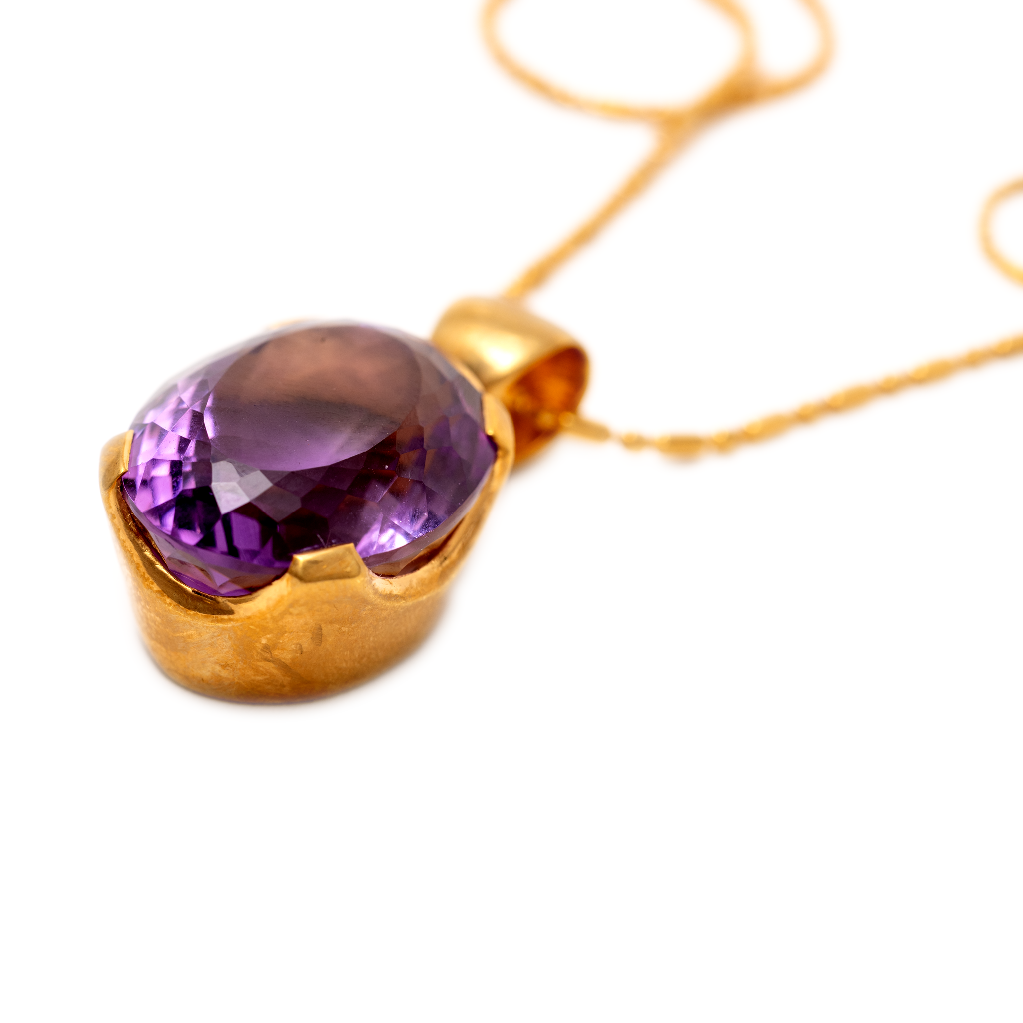Amethyst Basic Pendant - Oval shaped
