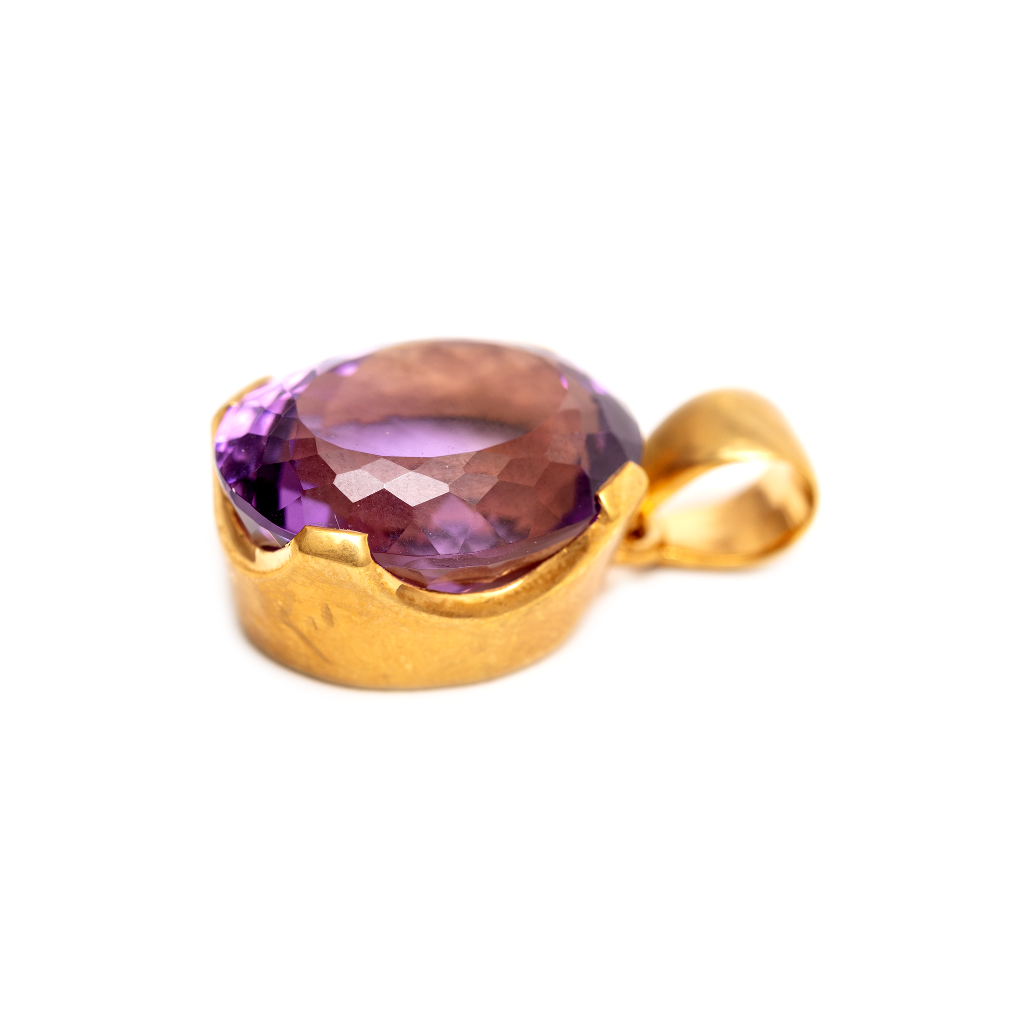 Amethyst Basic Pendant - Oval shaped