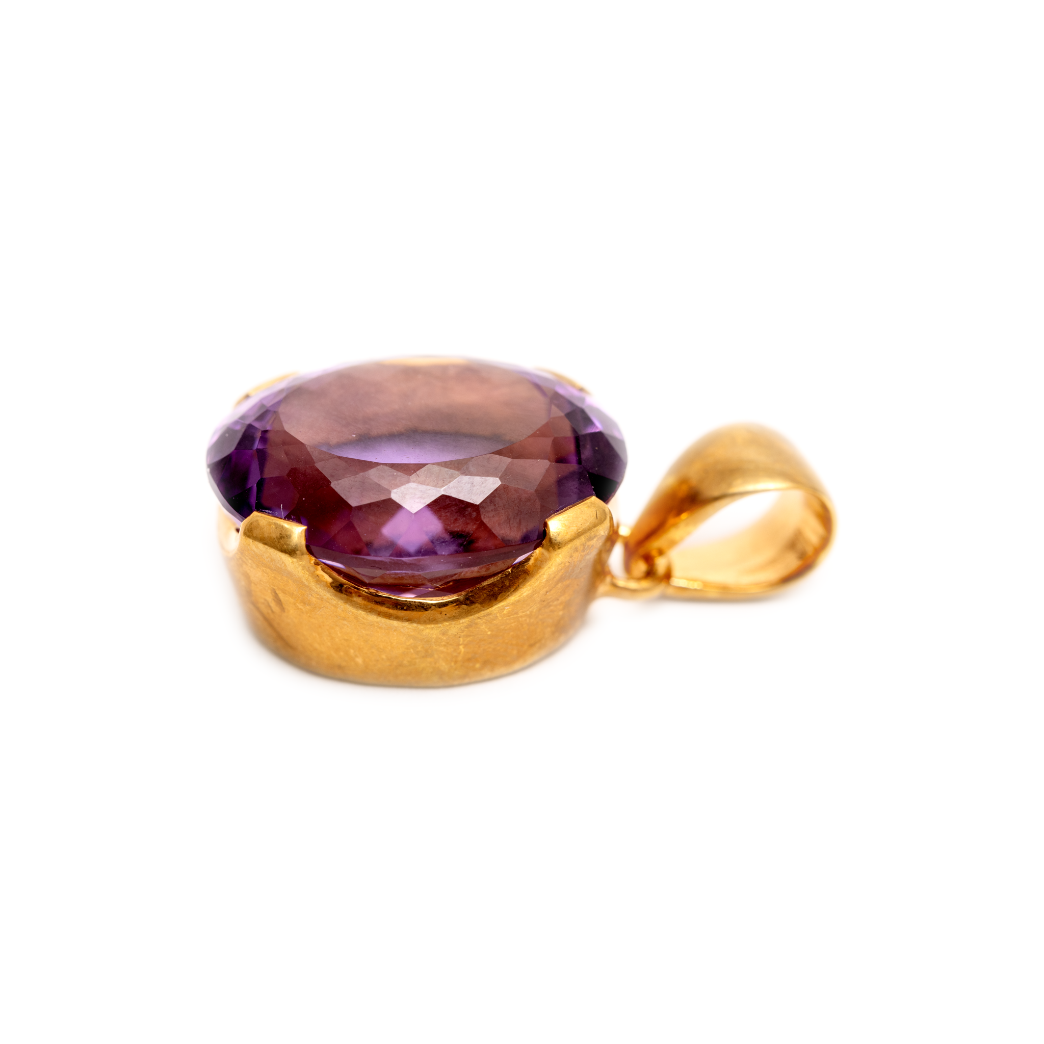 Amethyst Basic Pendant - Oval shaped