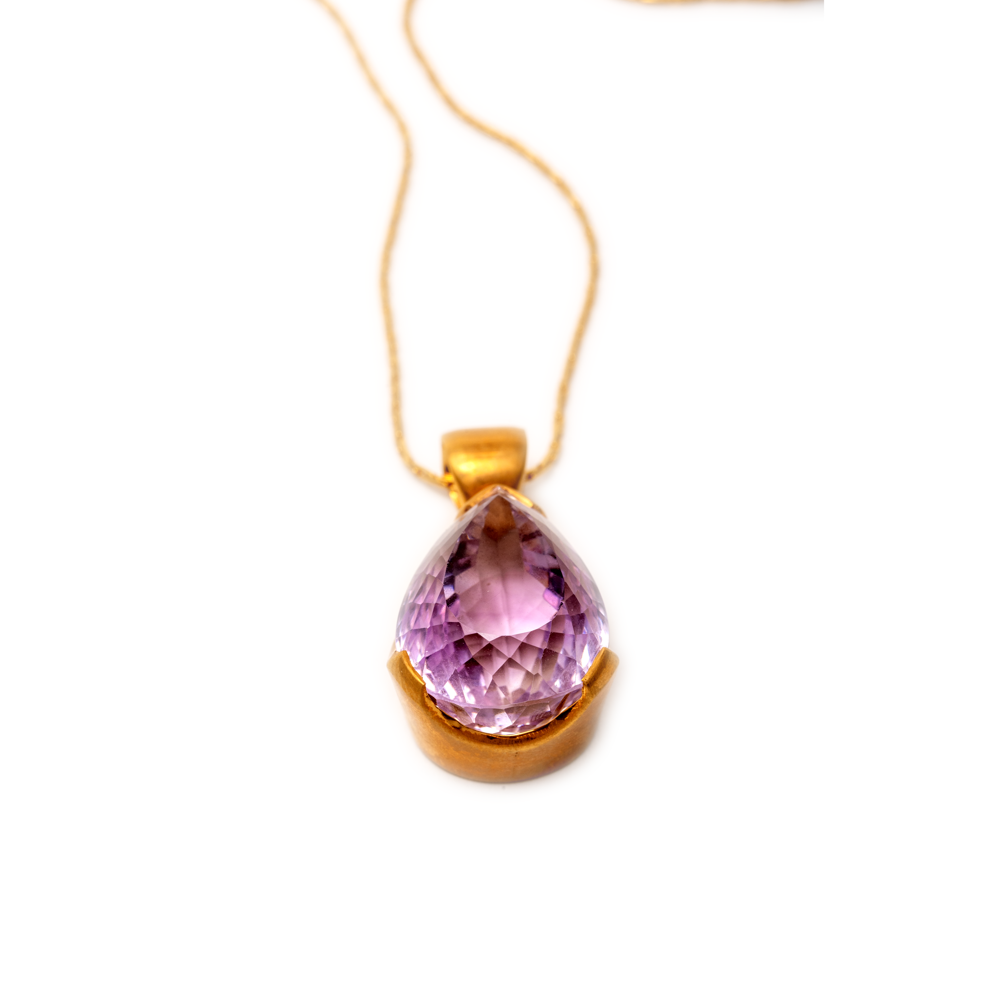 Amethyst Basic Pendant - Drop shaped