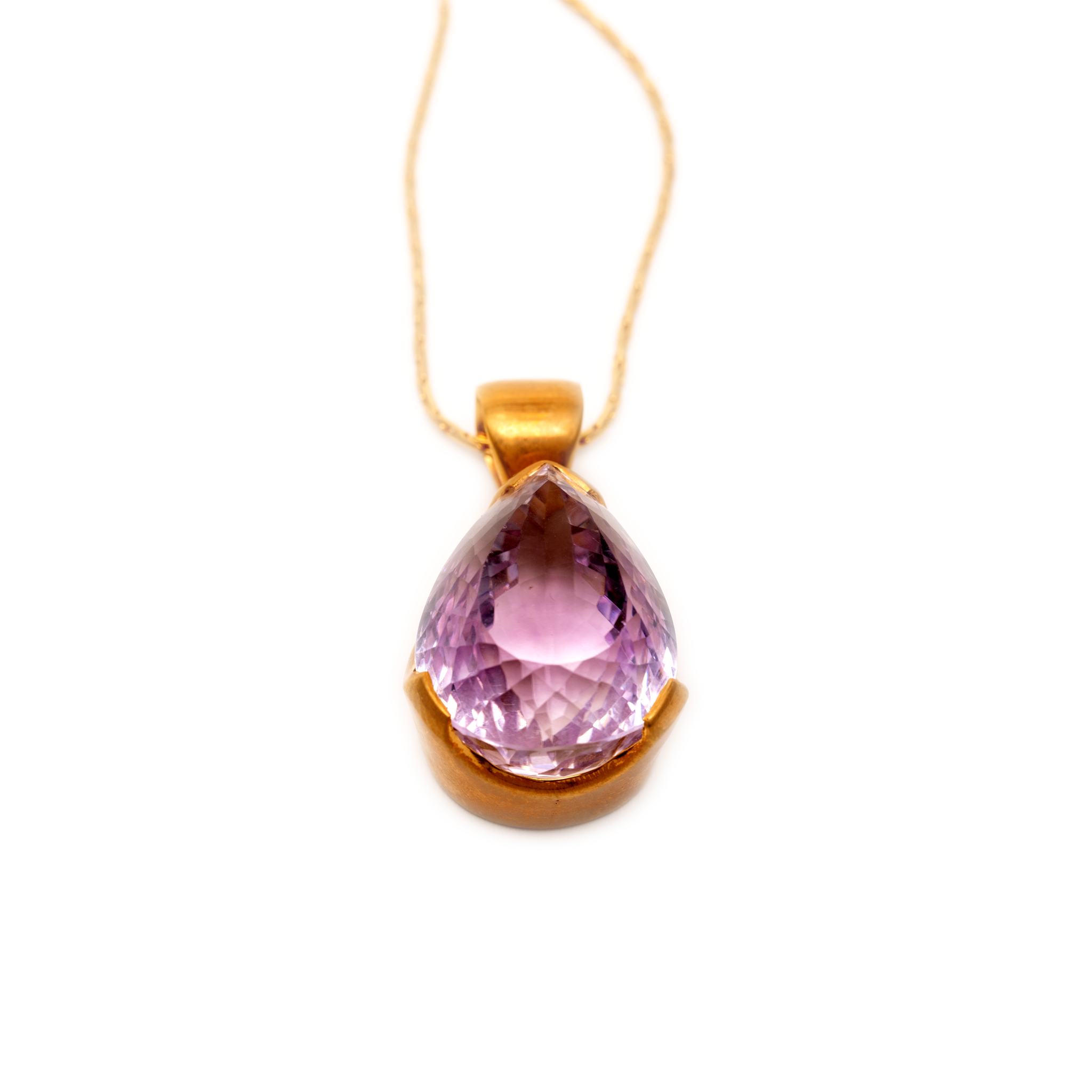 Amethyst Basic Pendant - Drop shaped