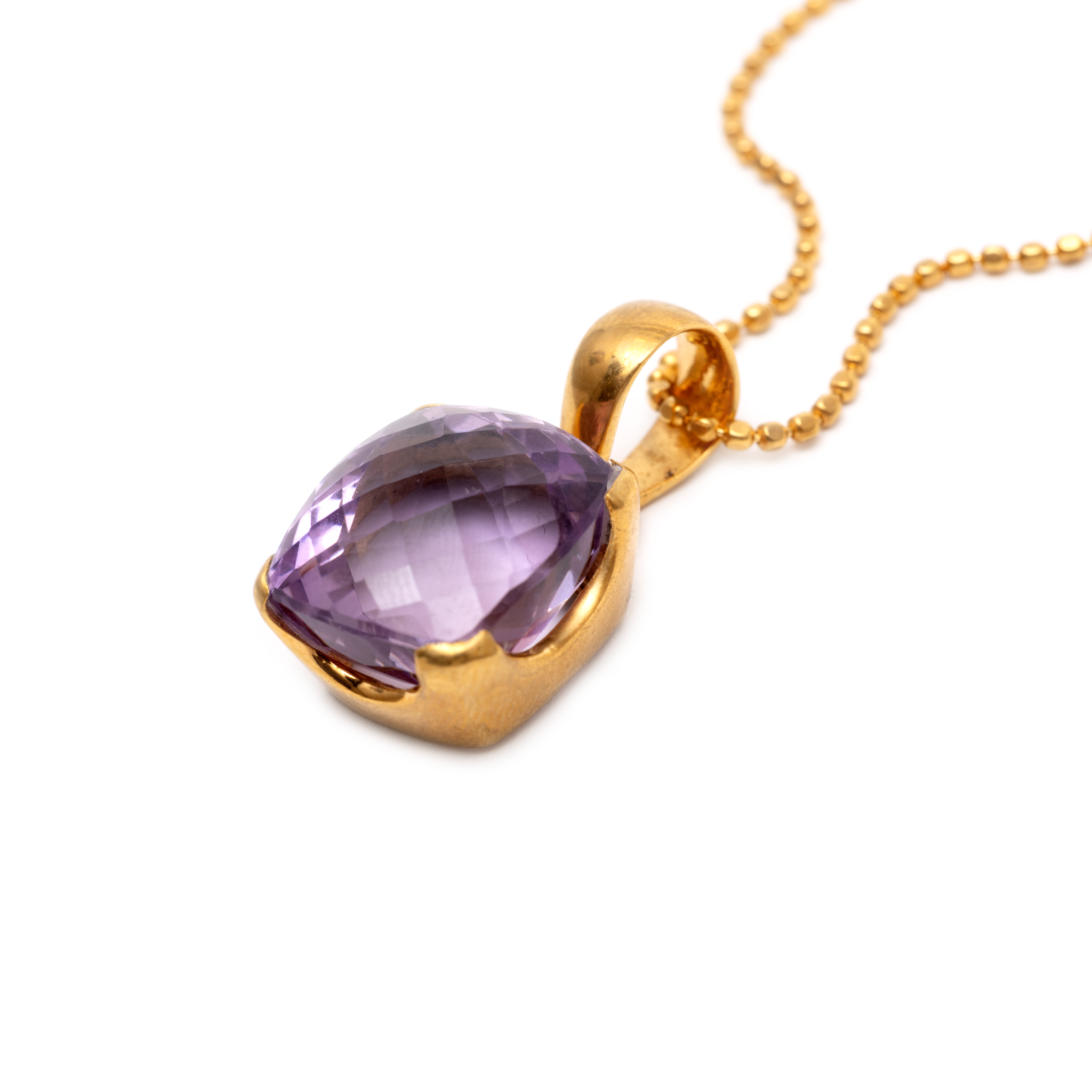 Amethyst Basic Pendant - Square shaped