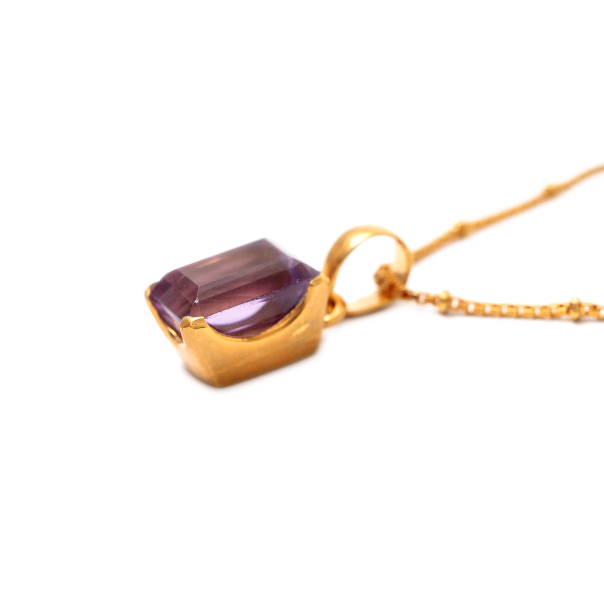 Amethyst Basic Pendant - Square shaped