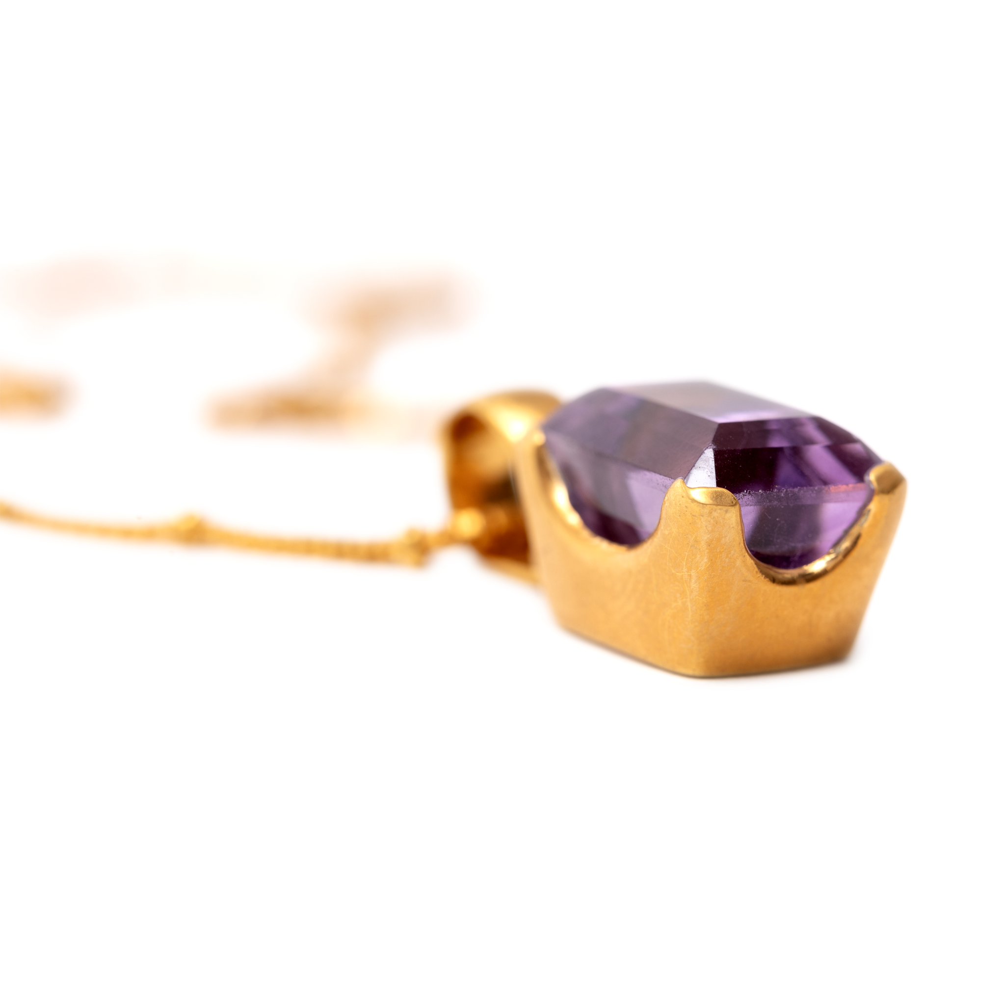 Amethyst Basic Pendant - Square shaped