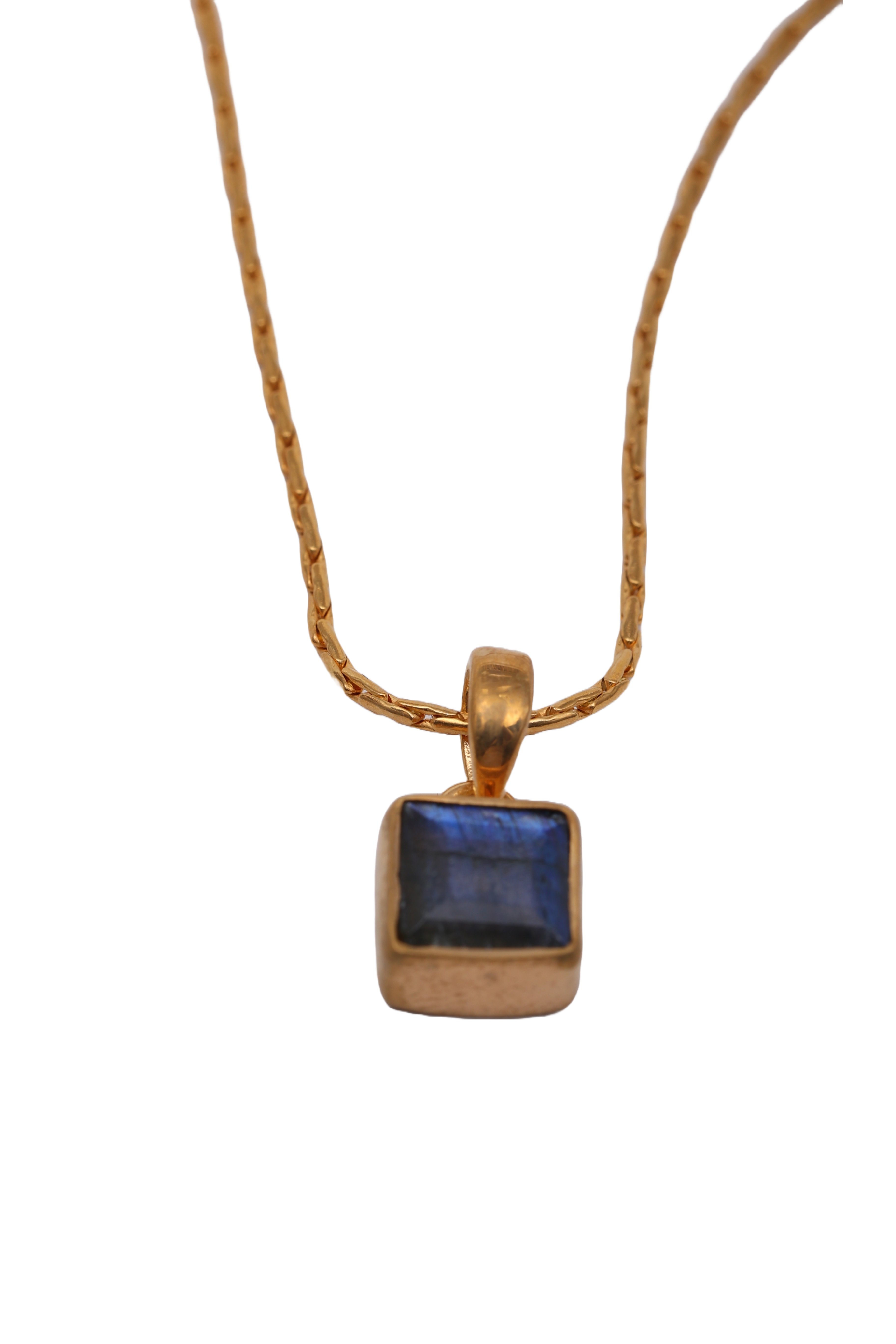 Small Square Pendant - Labradorite