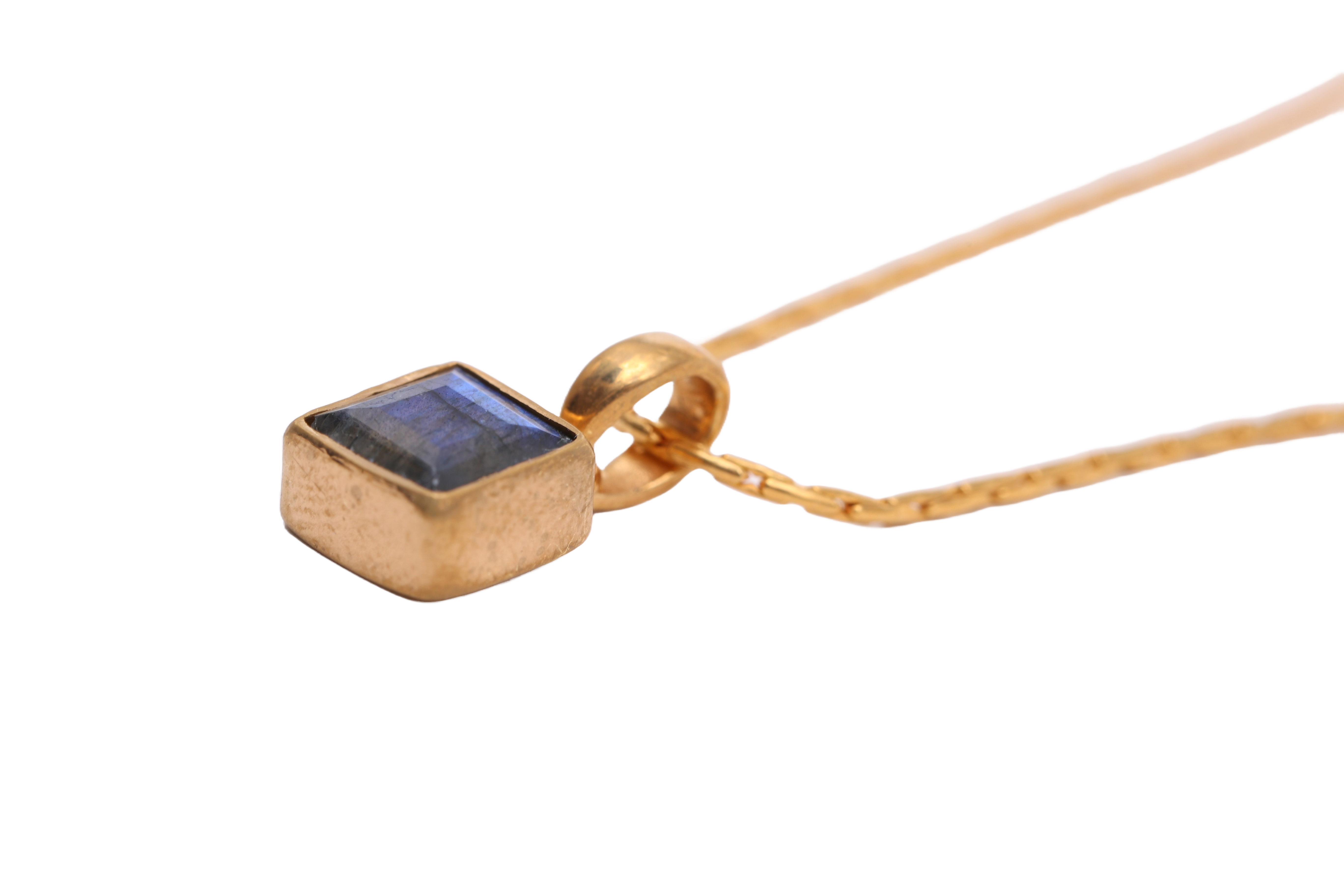 Small Square Pendant - Labradorite