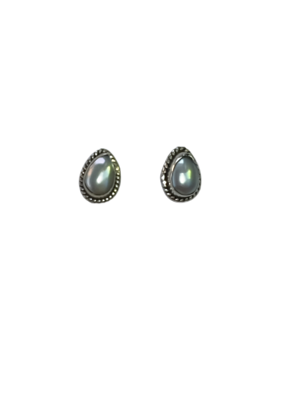Drop Shaped Studs - Pearl