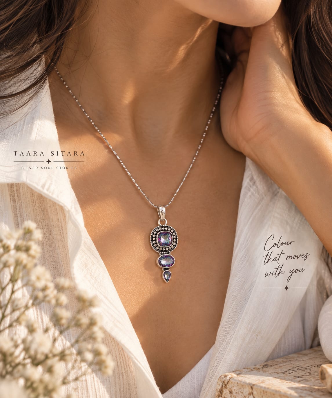 Mystic Quartz Aura Pendant