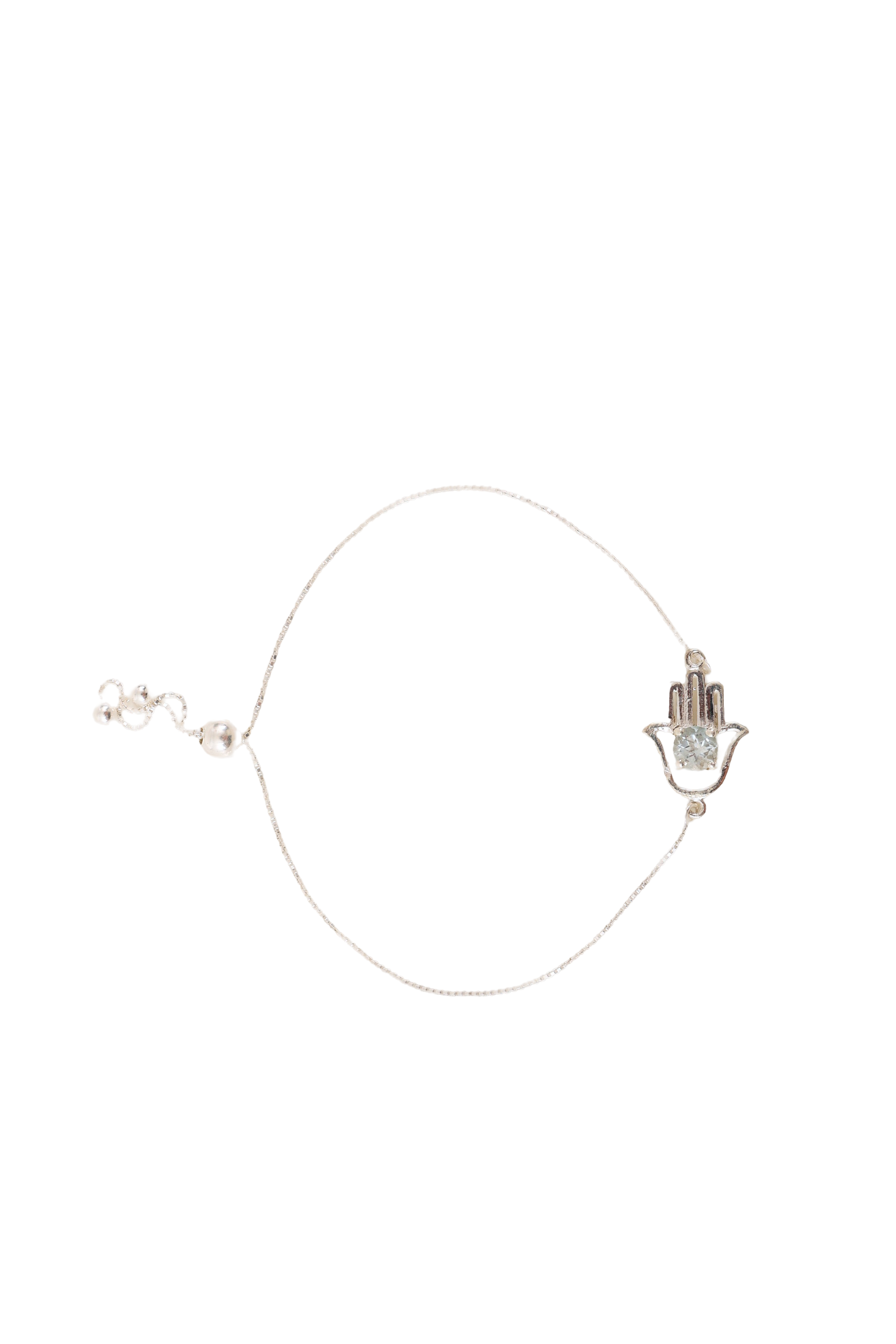Hamsa Charm Bracelet — Blue Topaz