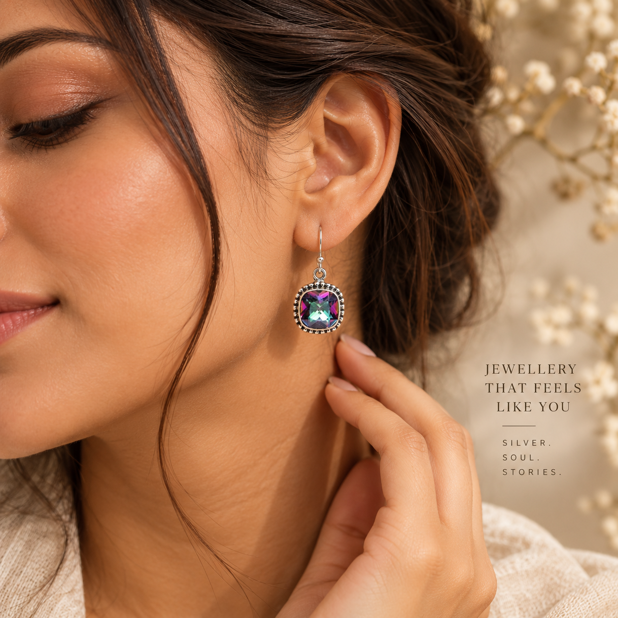 Mystic Quartz Aura Earrings