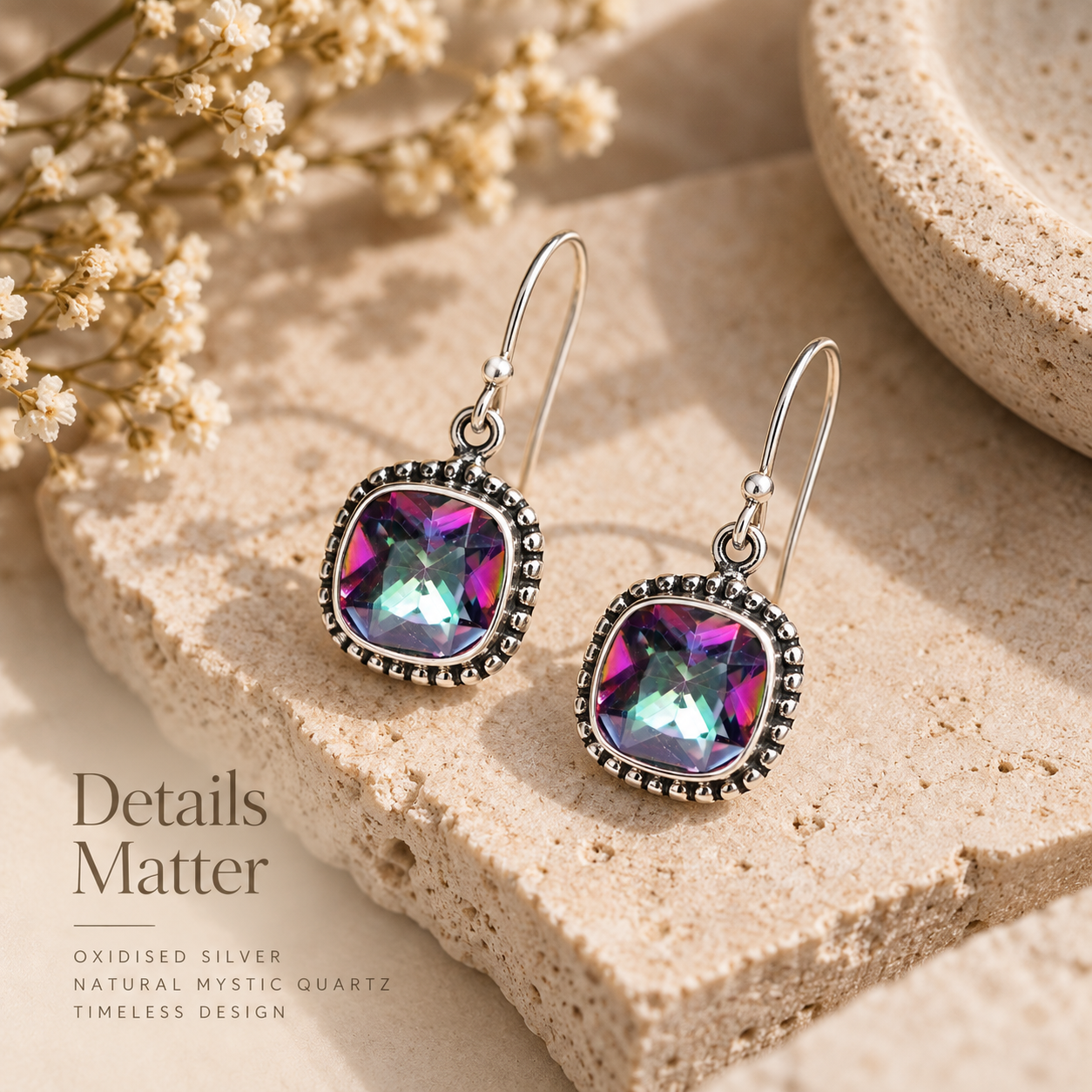 Mystic Quartz Aura Earrings