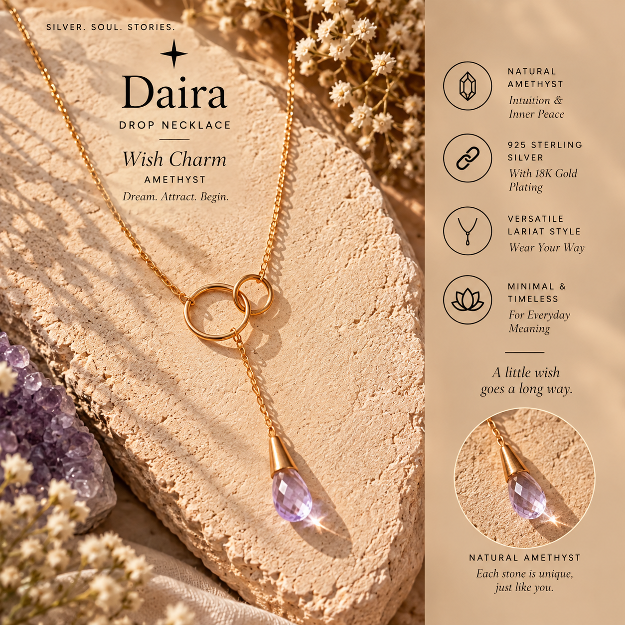 Daira Drop Necklace