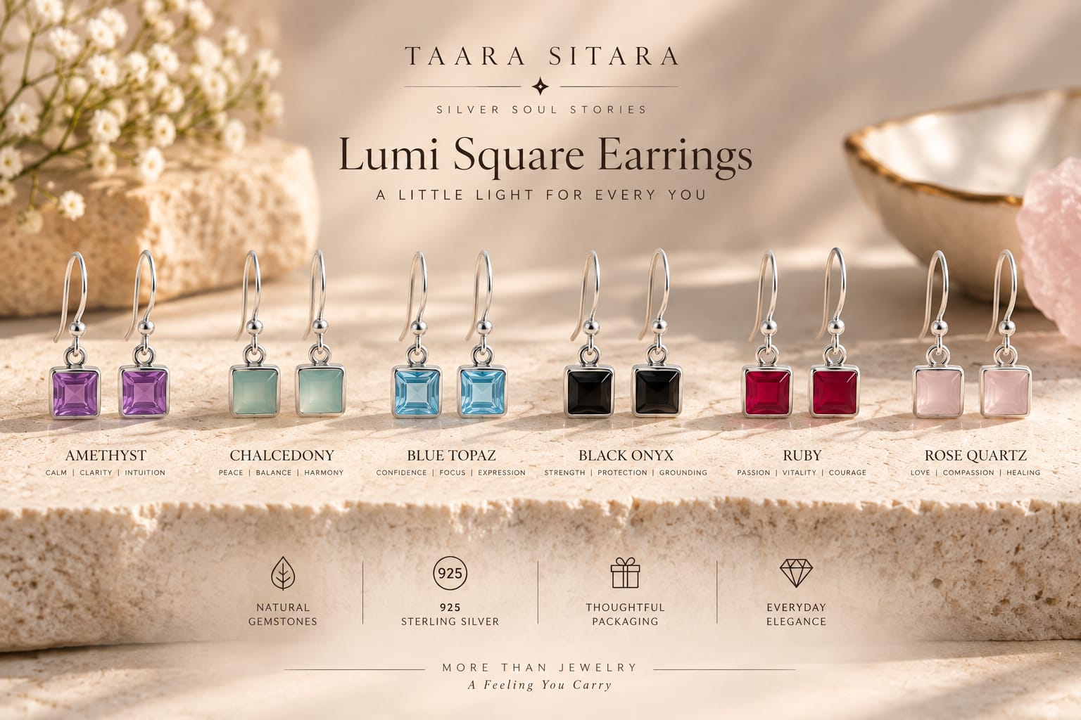Lumi Square Earrings
