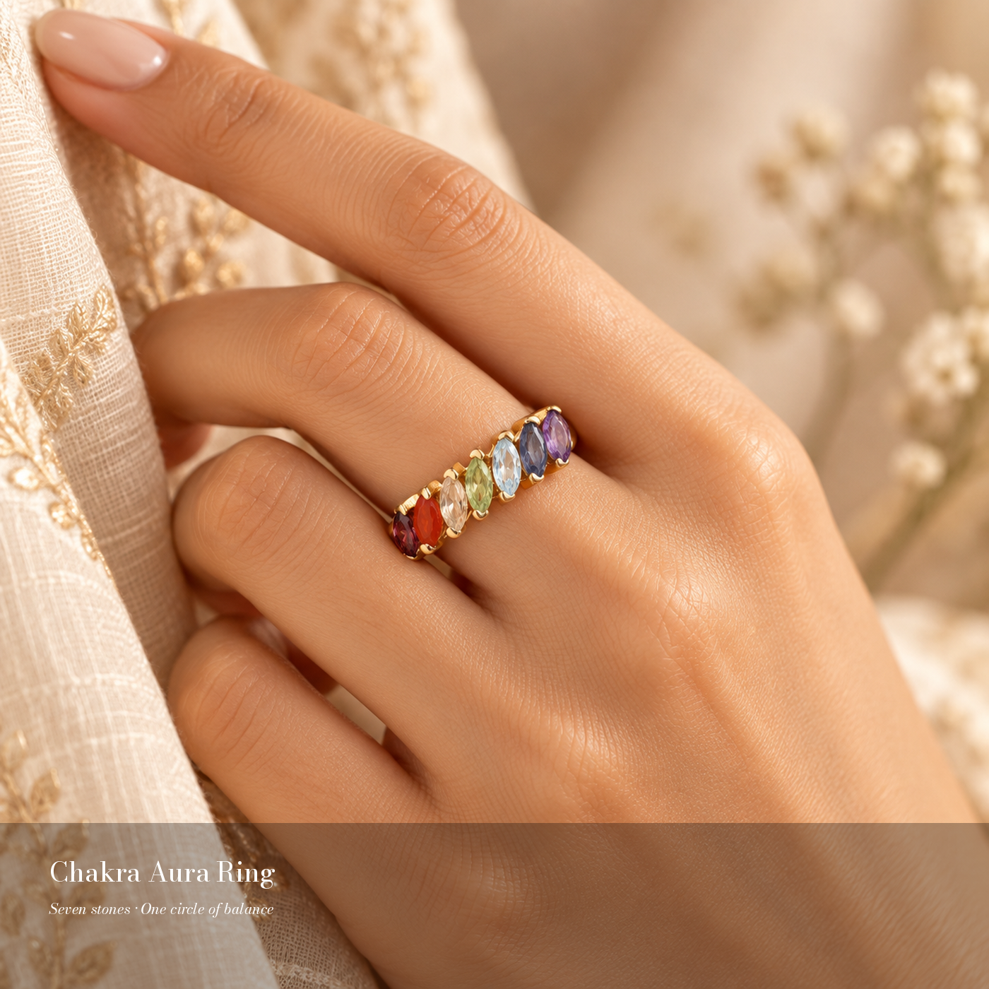 Chakra Aura Ring – close lifestyle view