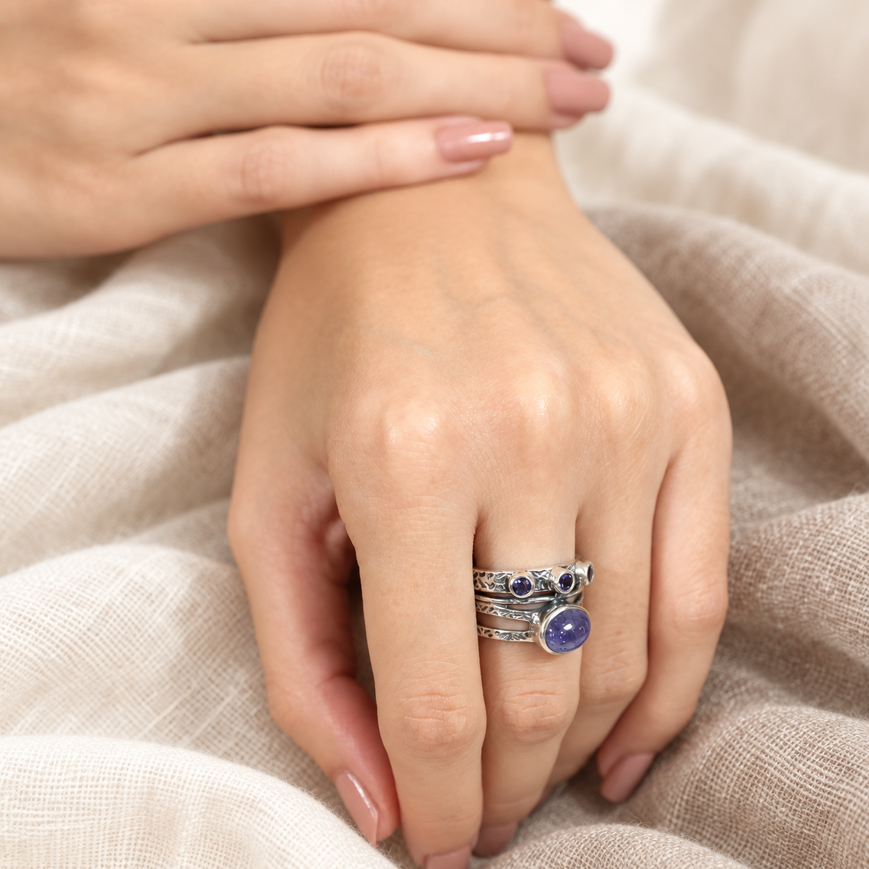 lolite Art Ring